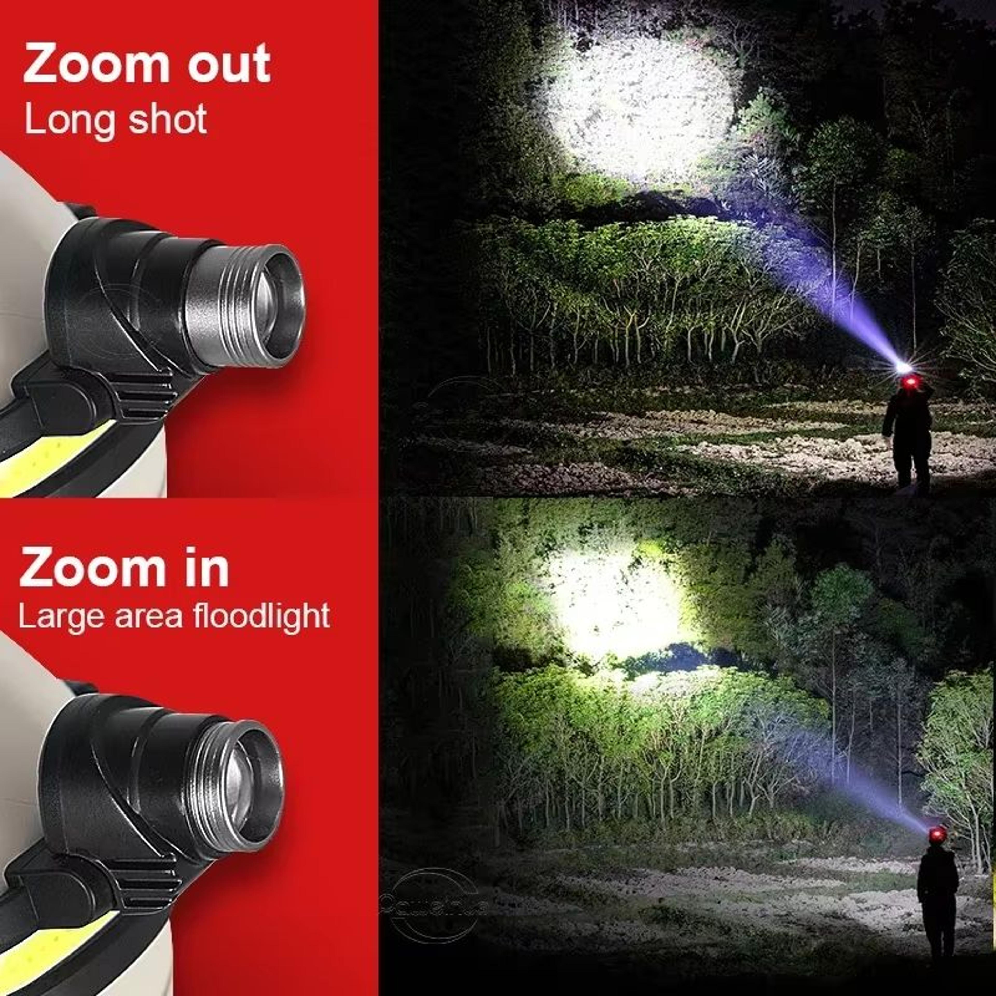 Powerful LED Headlamp With XPE Plus COB 7 Modes Motion Sensor 18650 Rechargeable For Fishing And Hu 3
