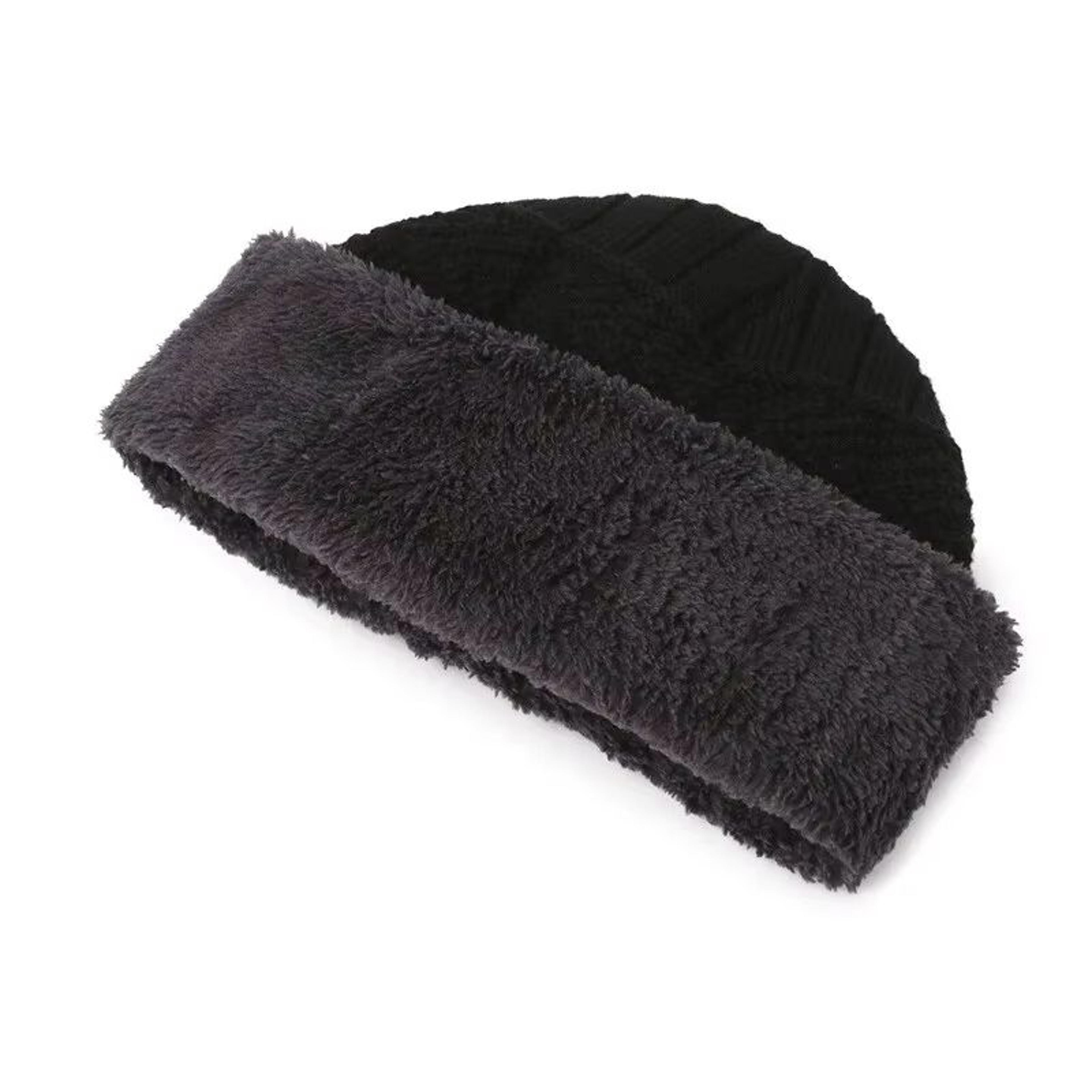 Mens Windproof Winter Hat Scarf And Gloves 3Piece Set With Cashmere Insulated Knit 3