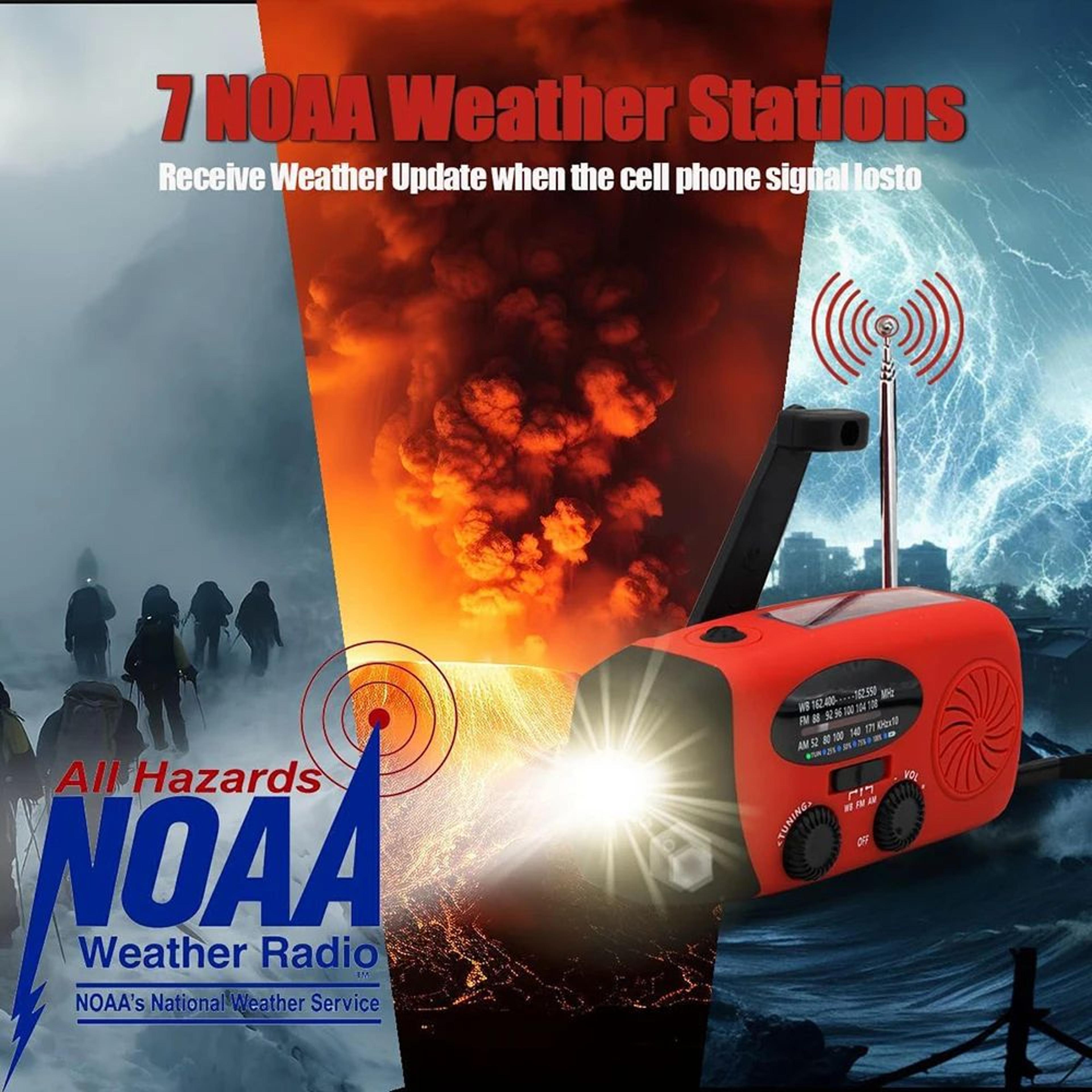 2000mAh Solar Emergency Radio Flashlight For Camping And Power Outages 3