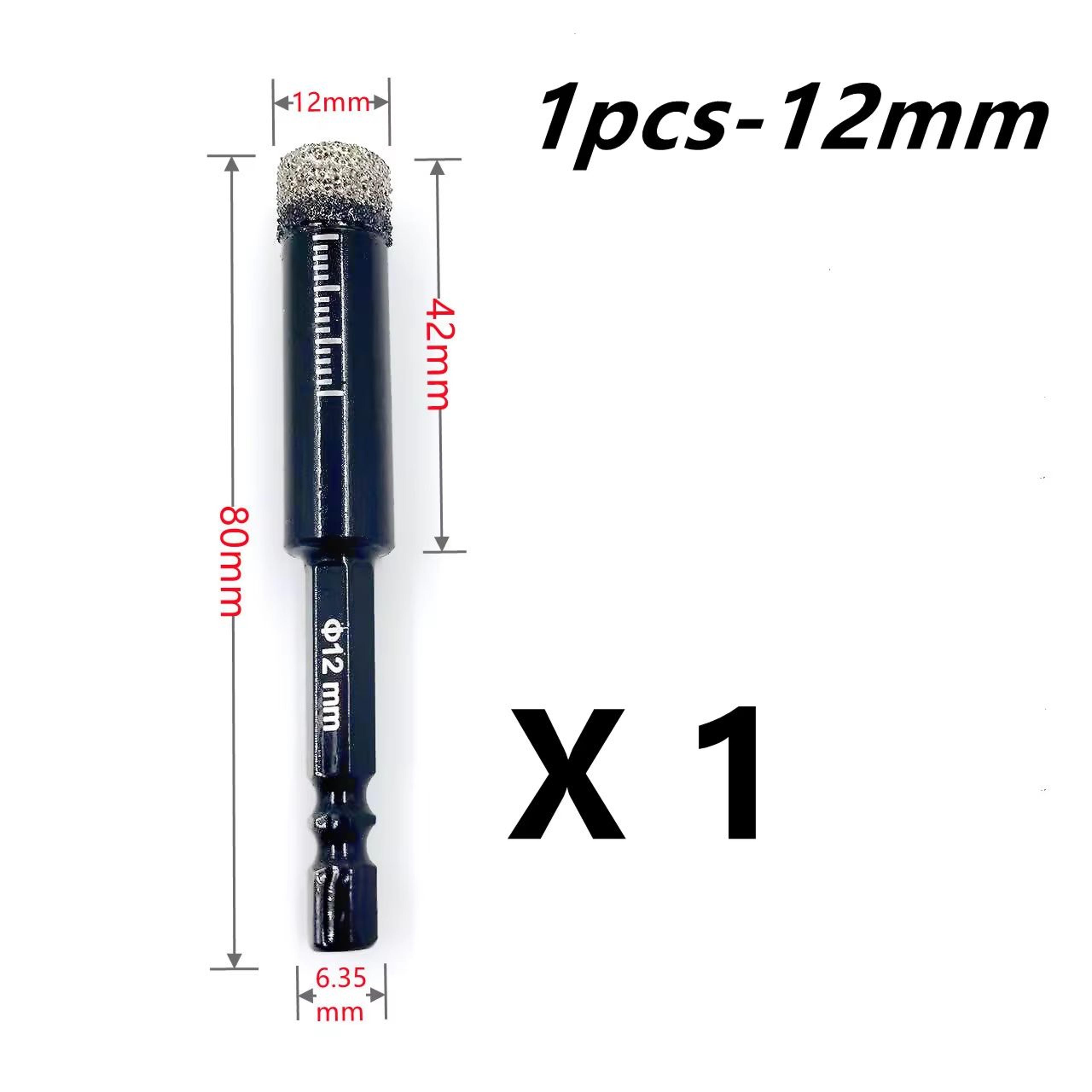 Brazed Diamond Tile Drill Bit With 14in Hex Shank For Clean Holes In Ceramic And Porcelain 6