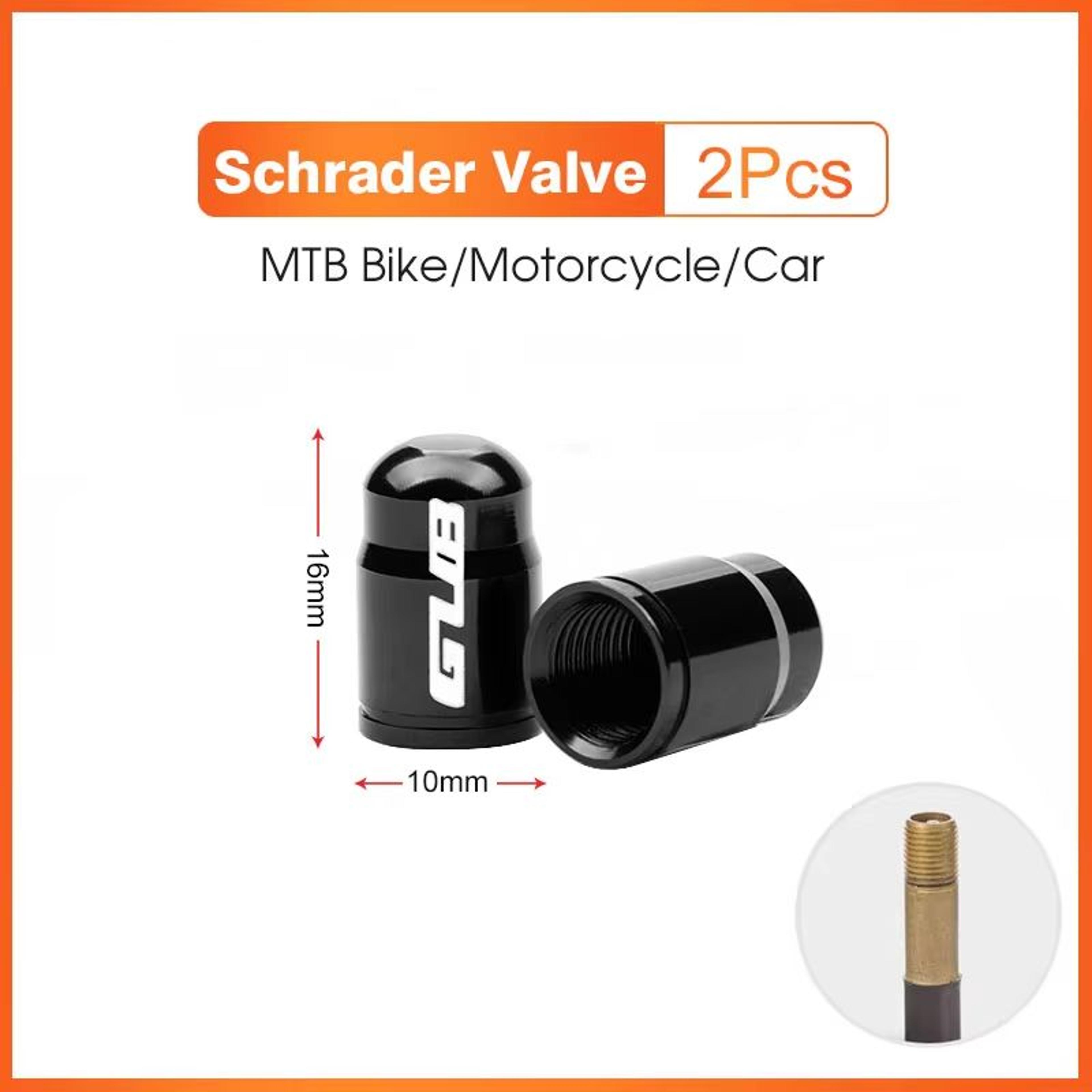 2Piece Bicycle Valve Caps CNC Aluminum Dustproof Covers For Presta And Schrader 6