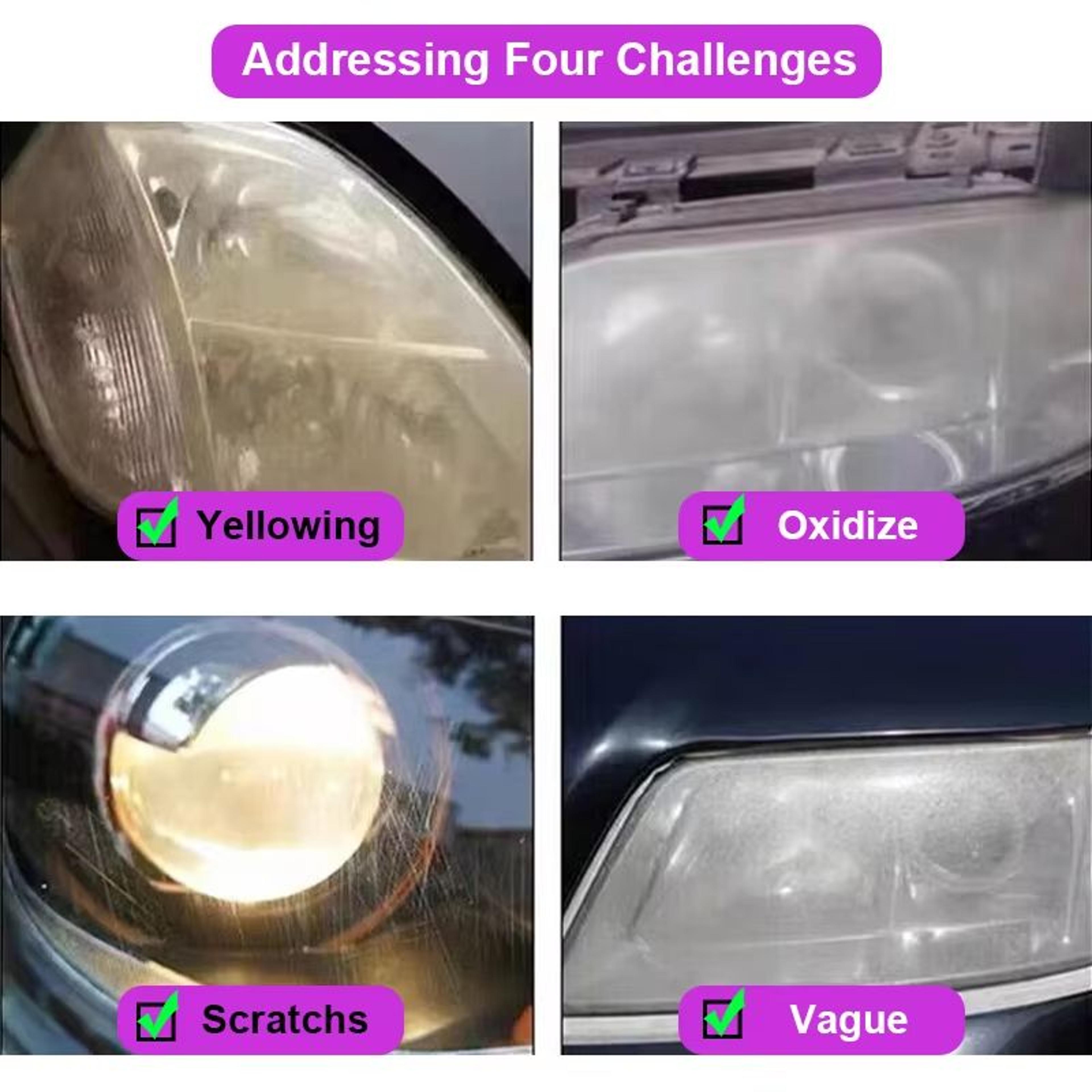 Car Headlight Restoration Polishing Kit For Scratch Removal And Anti Oxidation Shine 5
