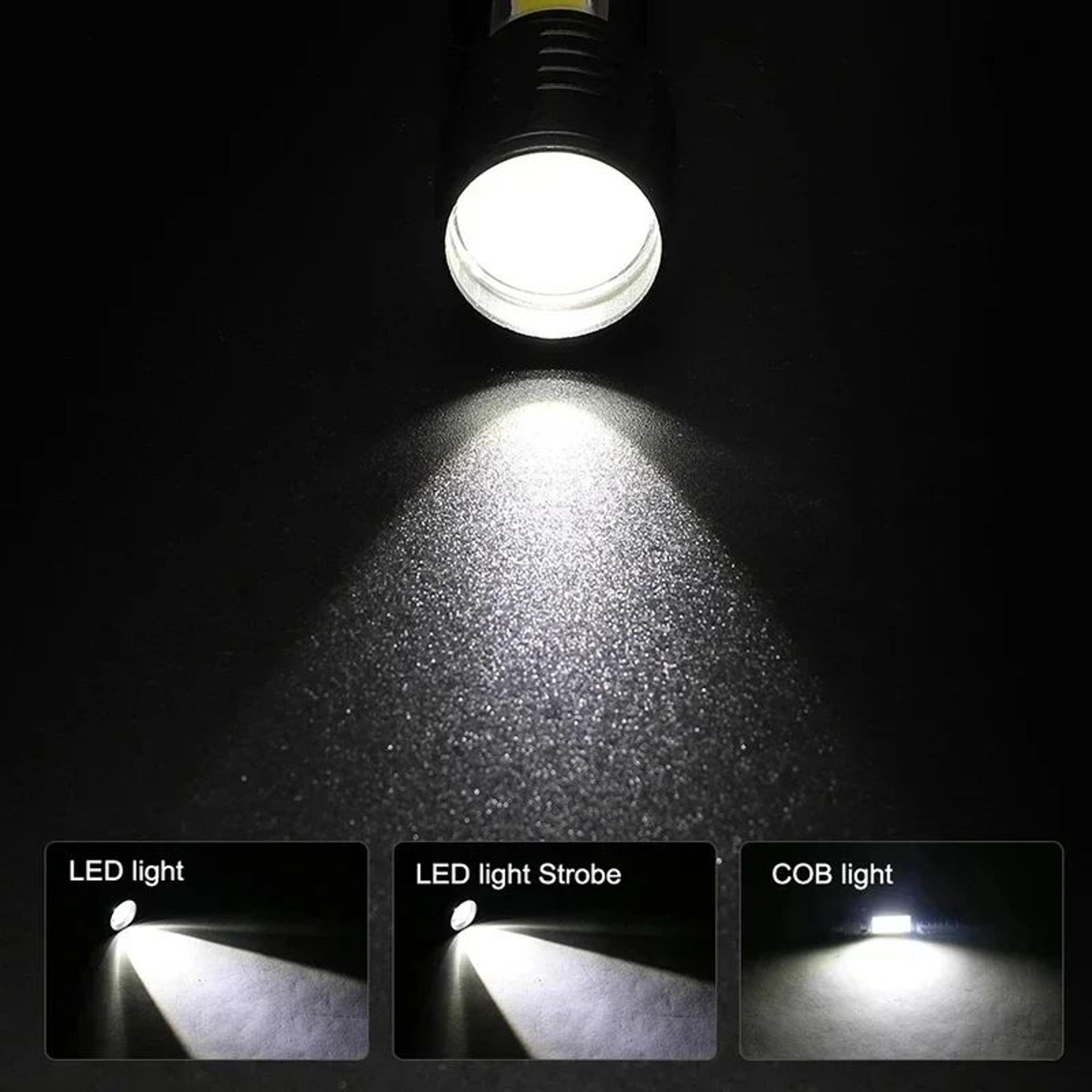 USB Rechargeable Mini COBXPE LED Flashlight With Zoomable Beam And 3 Modes 2