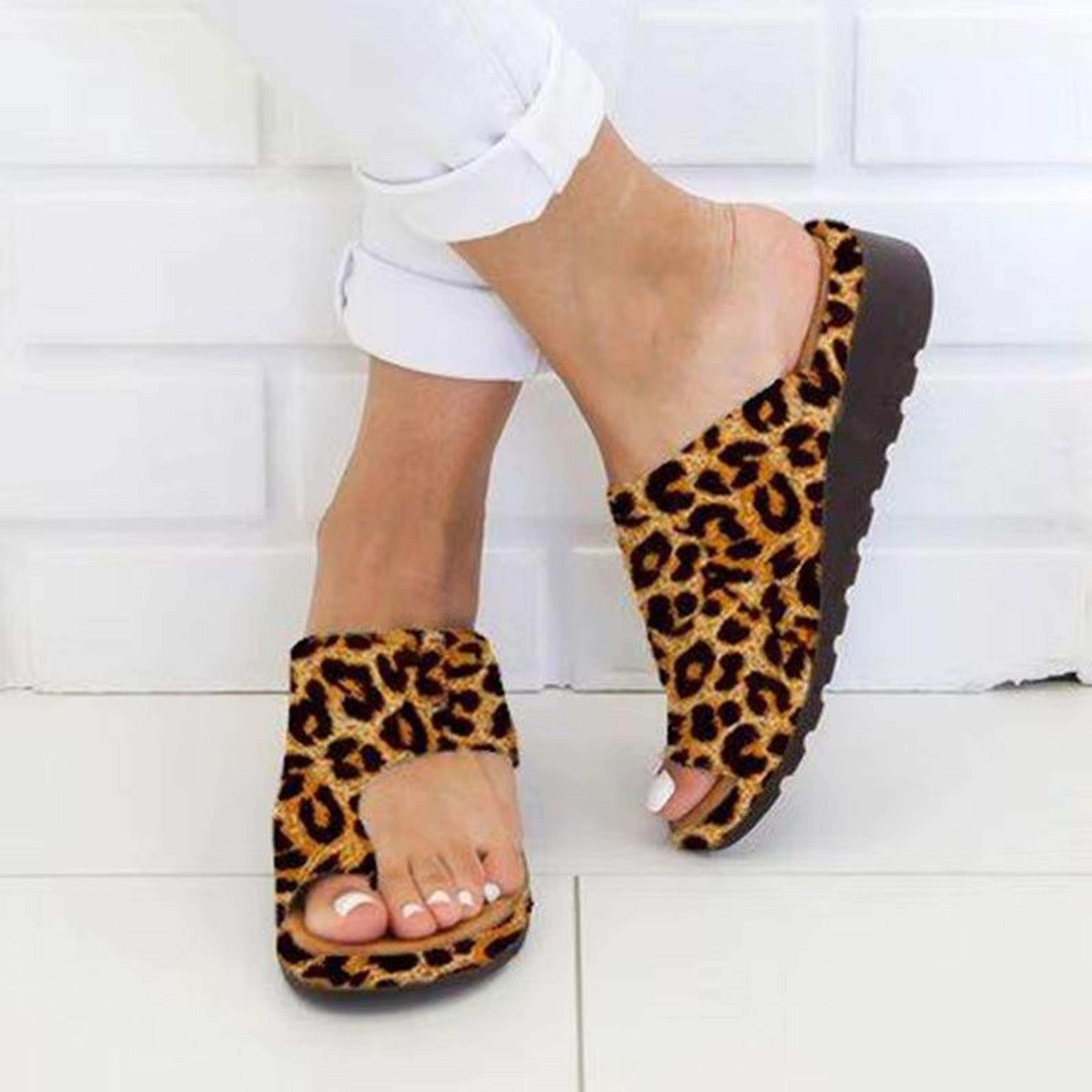 Womens Flat Sole Orthopedic Bunion Friendly Slippers Casual Soft Big Toe Support Sandals 2