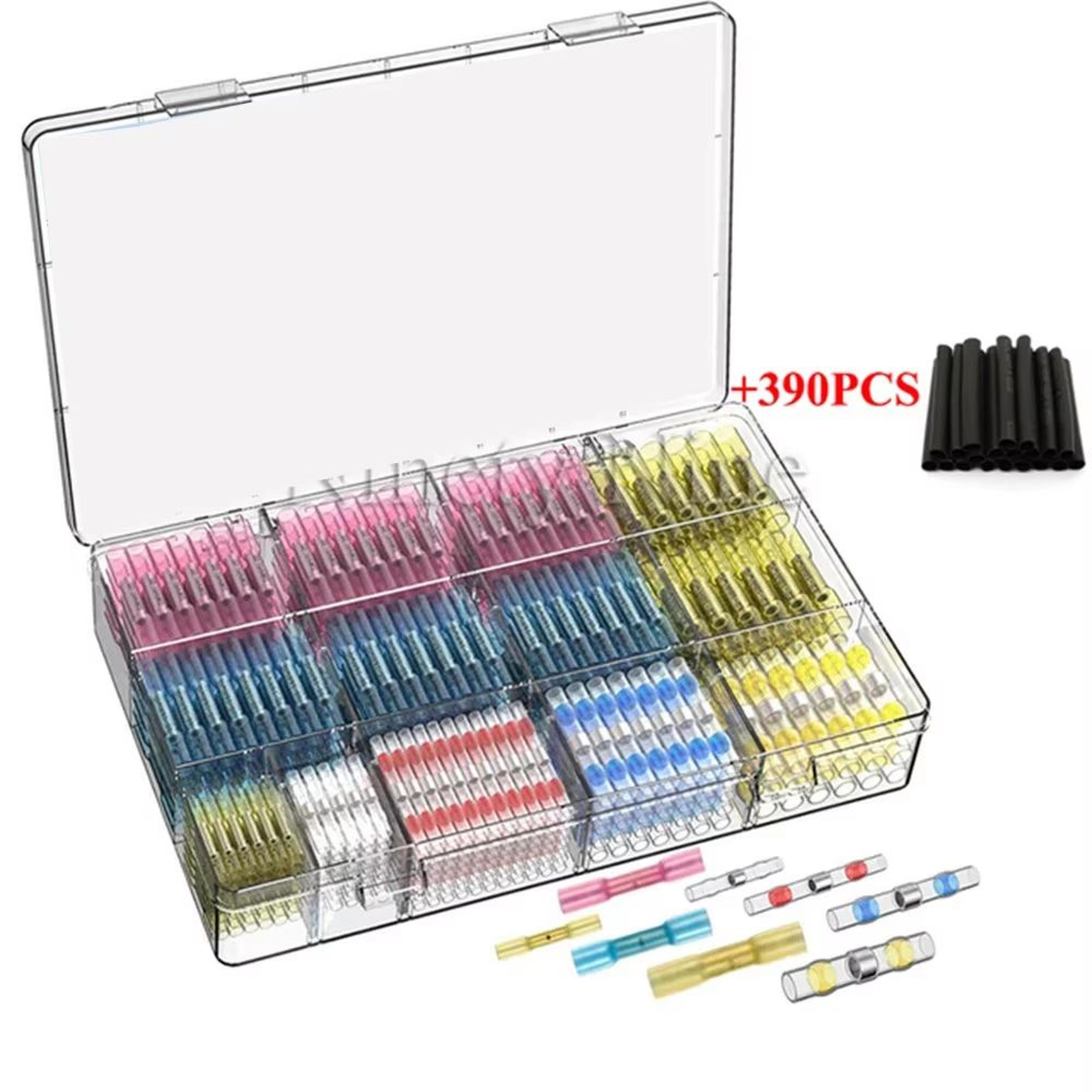 WOZOBUY Waterproof HeatShrink Wire Connectors SST21 AWG 2218 SolderSeal Butt Splice Terminals 15