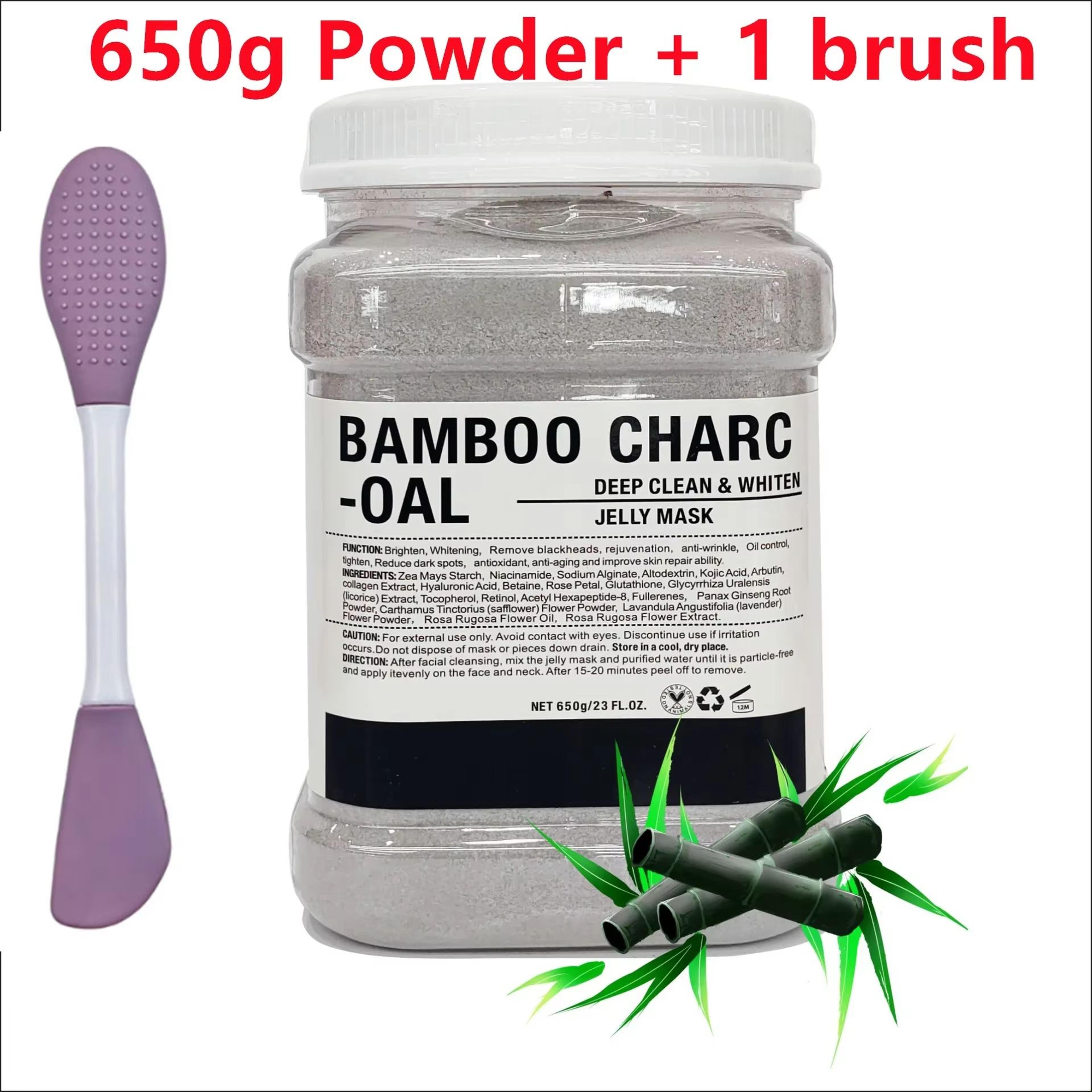 650g Chamomile Hyaluronic Acid Facial Moisturizing Jelly Mask Powder With Silicone Brush 15