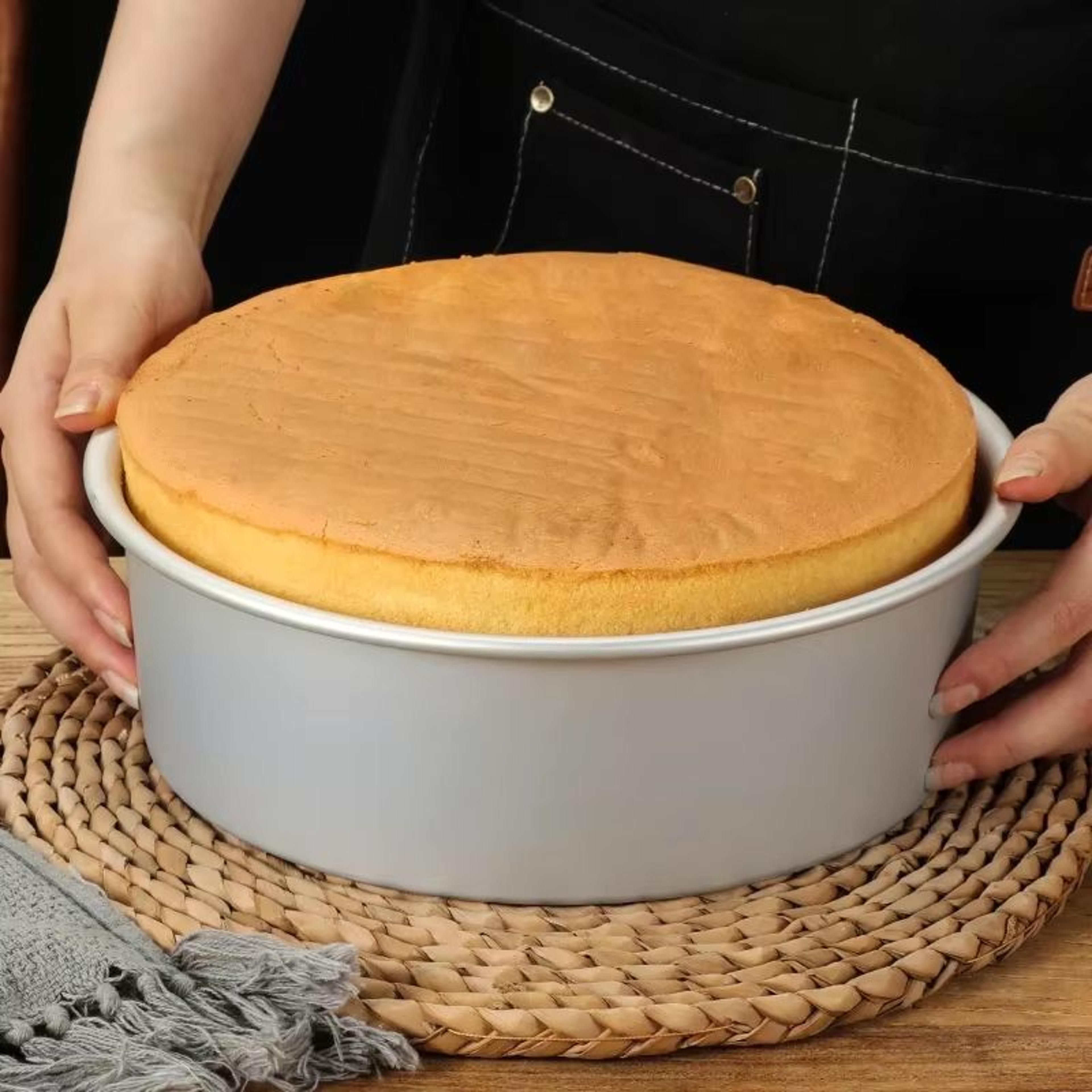 Aluminum Round Cake Pan Set 412in Solid Bottom Chiffon And Layer Cake Bakeware 1