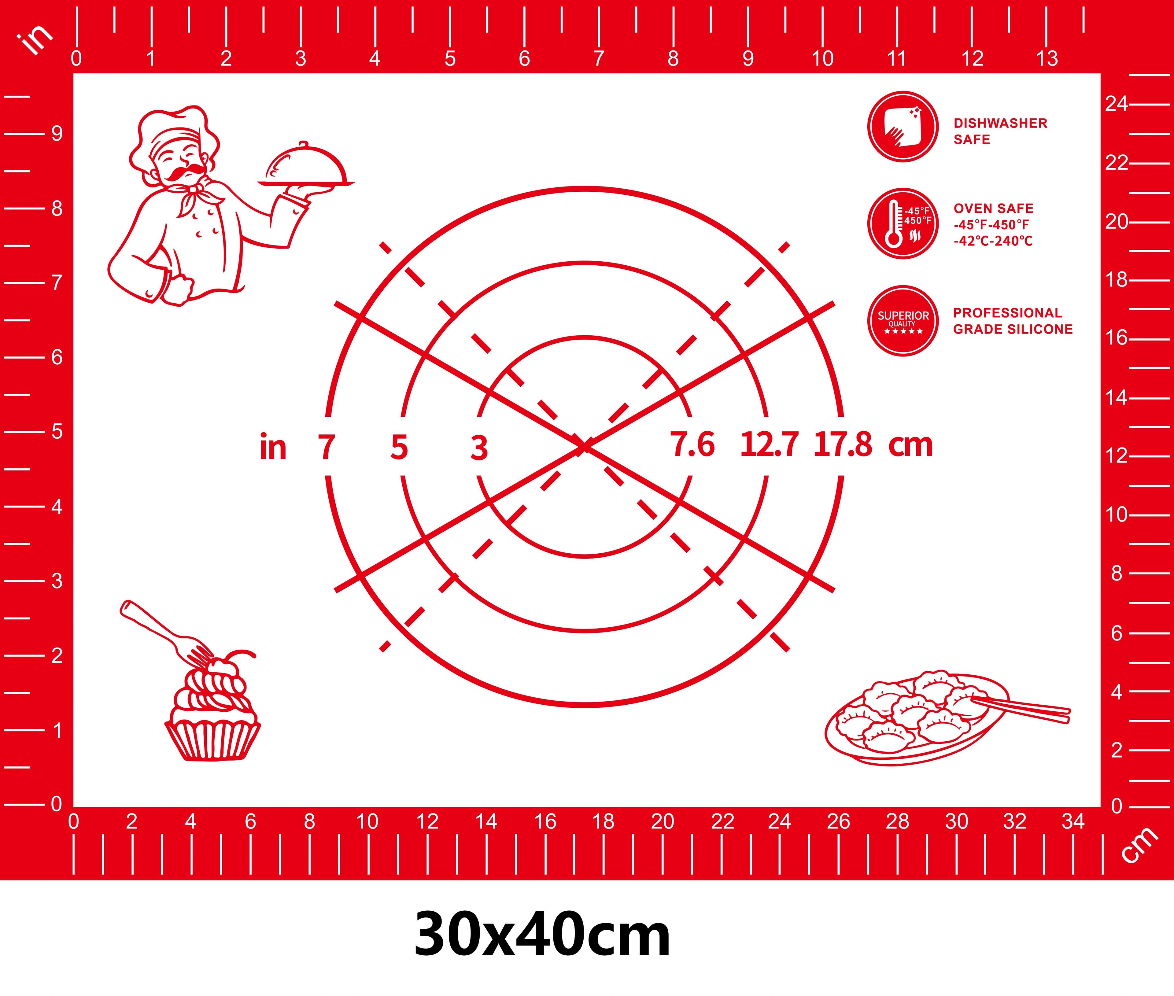 Silicone Baking Mat Dough Kneading Pad NonStick Kitchen Cooking Mat 16