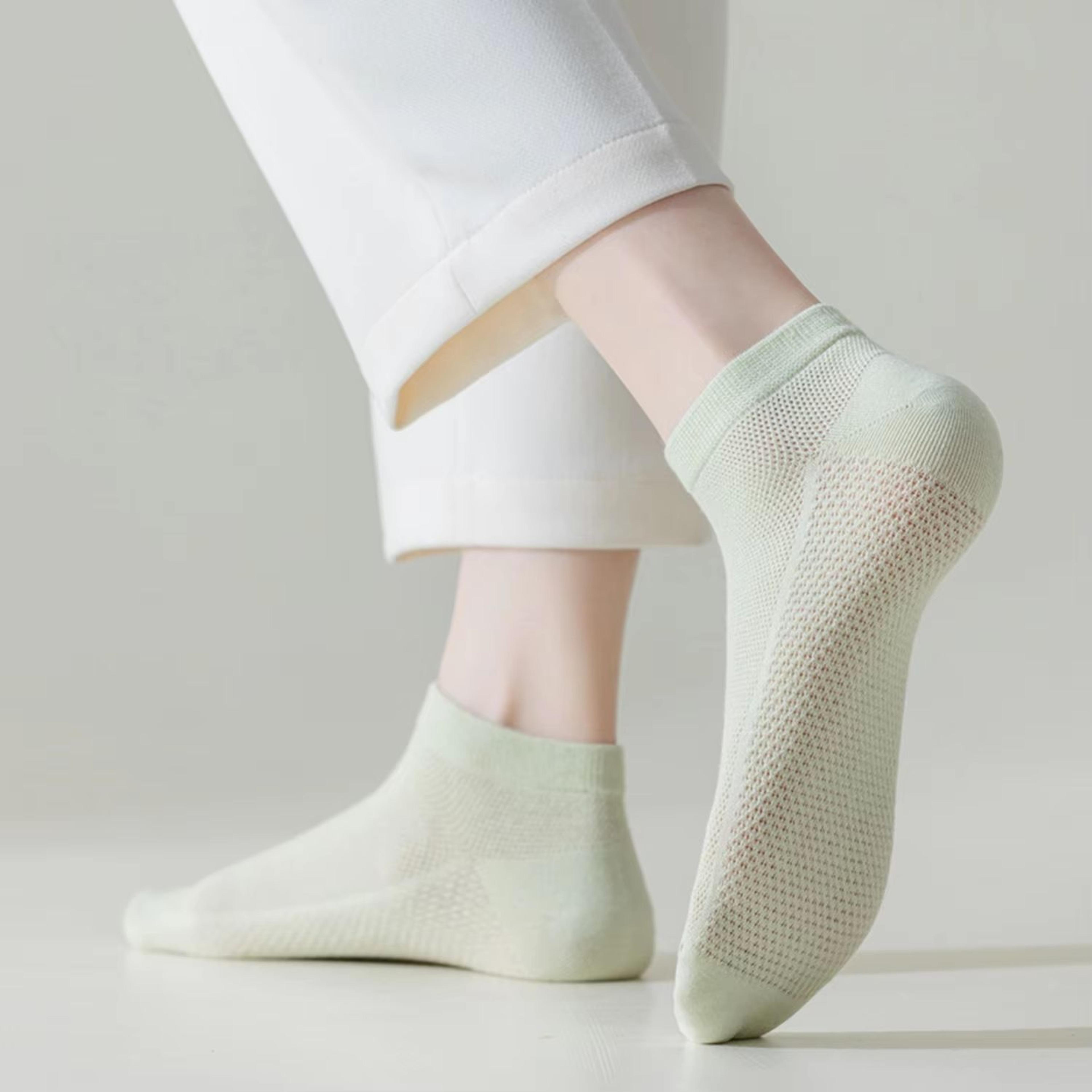 12 Pairs Womens Cotton Breathable Low Cut Mesh Socks Summer Short Socks 1