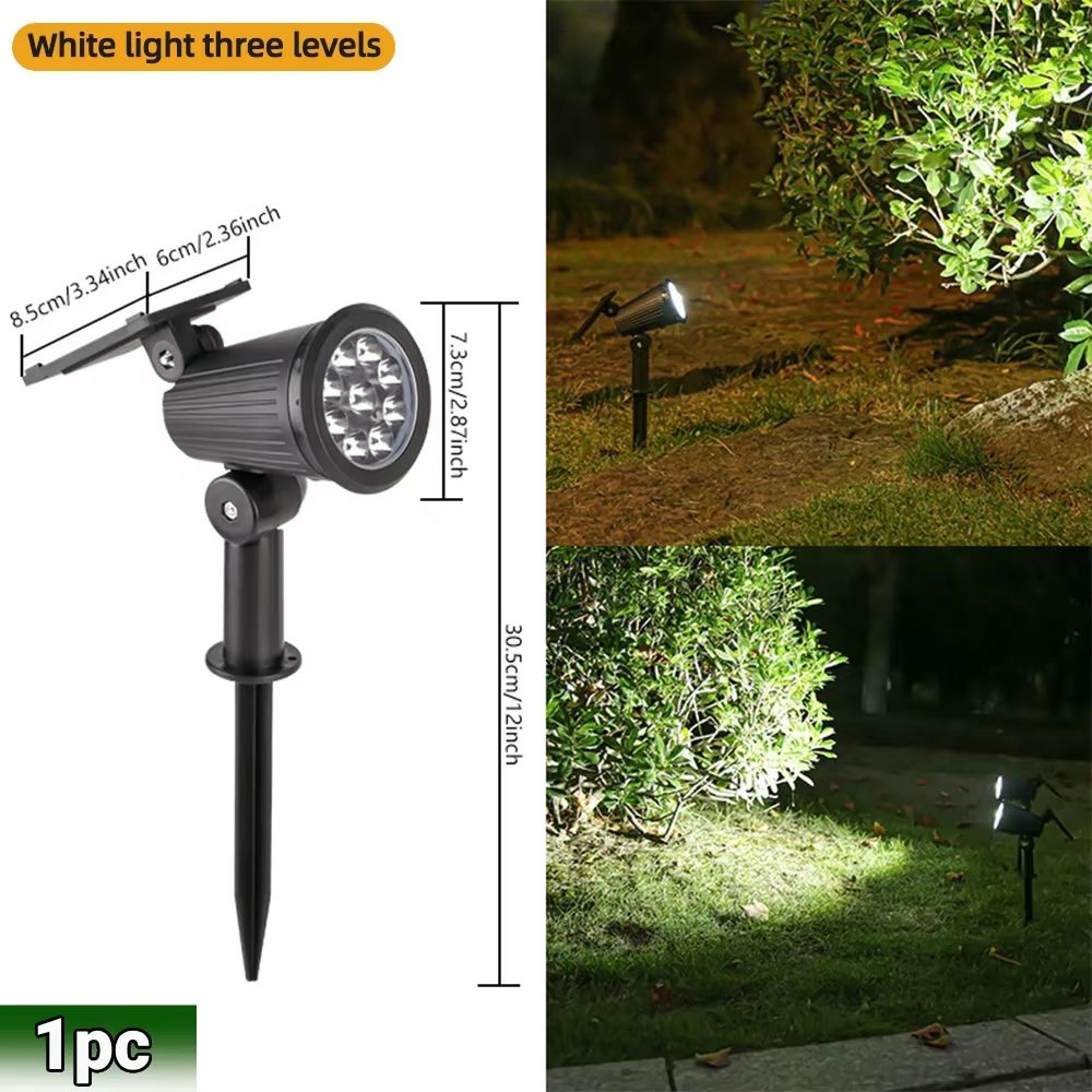 RGB Solar Spot Lights 9LED IP65 Waterproof Outdoor Landscape Lights Brightness Adjustable 8