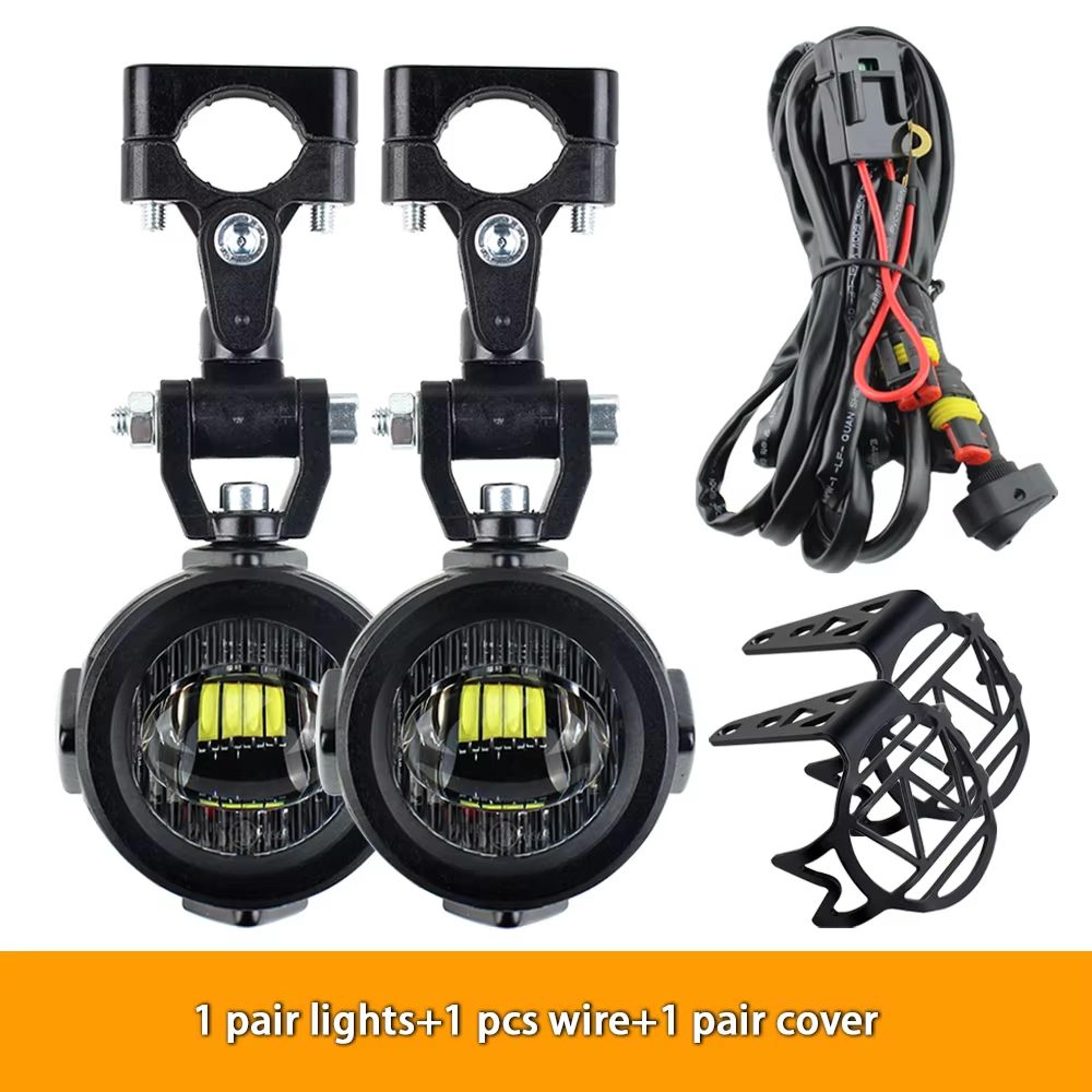 40W Motorcycle LED Fog Light Auxiliary Lights 6000K For BMW R1200GS Series 8