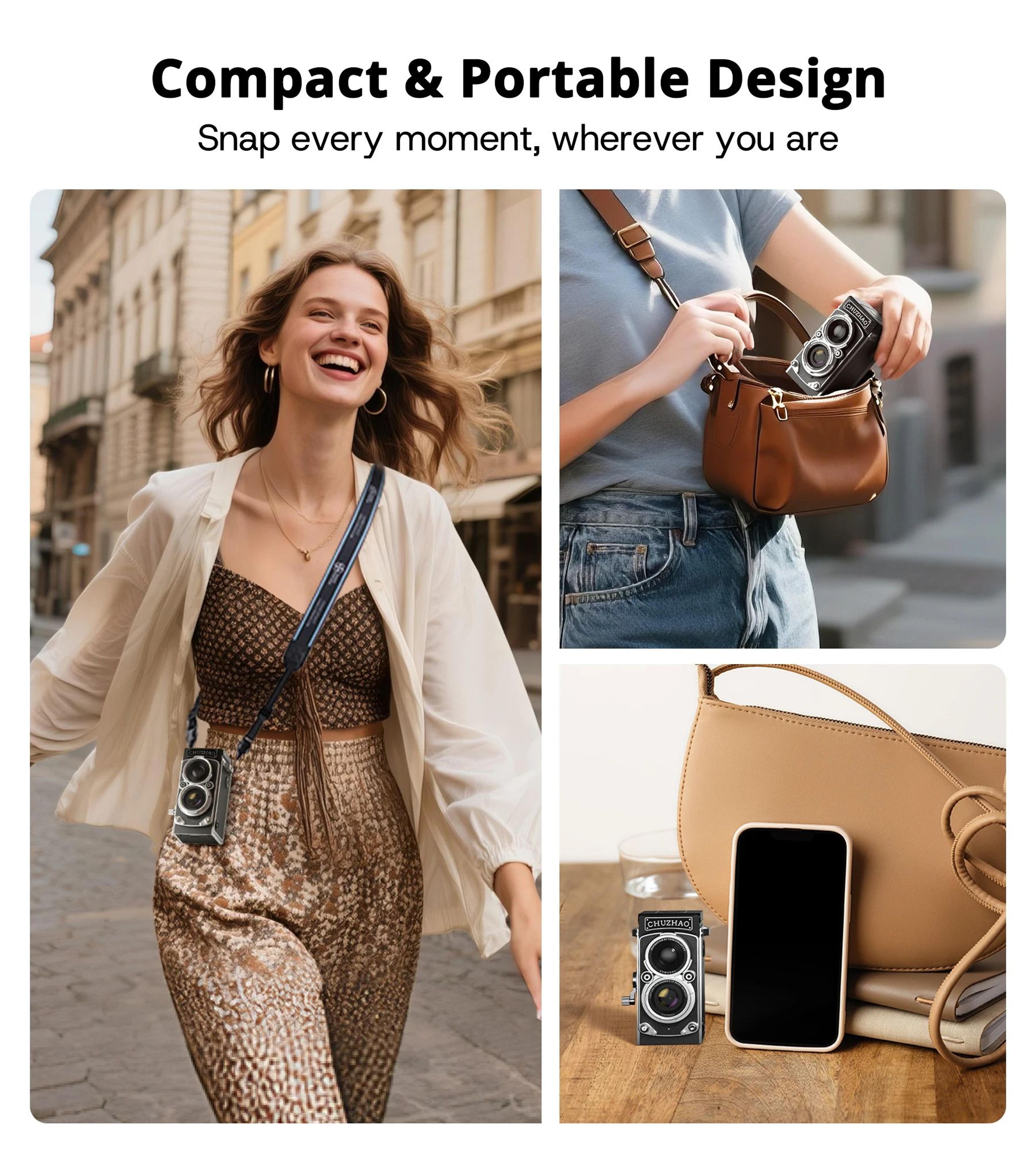 Mini Retro Digital Camera 1080p Video 12MP Vintage Portable Pocket Camera 4