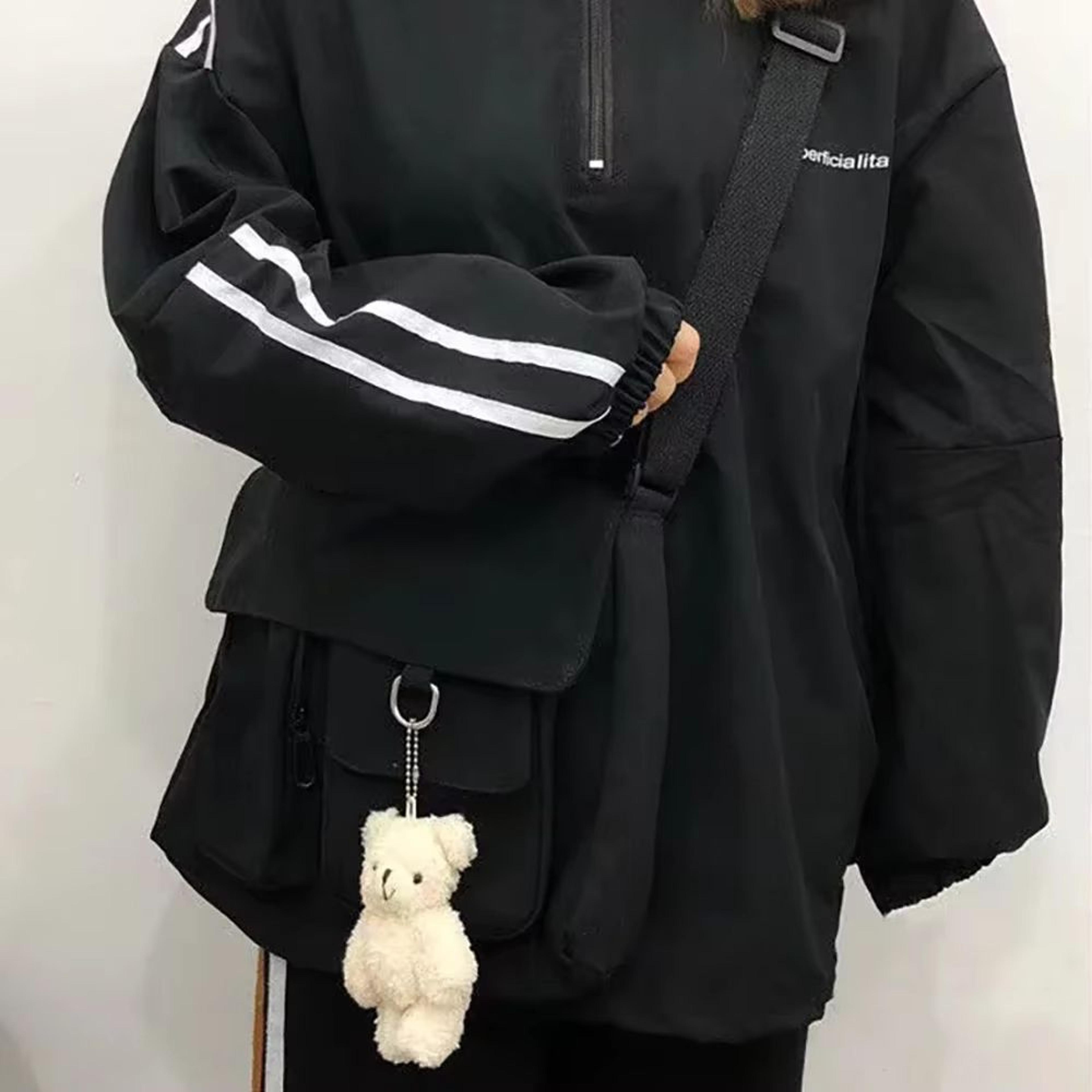 Large Capacity Canvas Crossbody Bag For Women Solid Color Shoulder Bag 8
