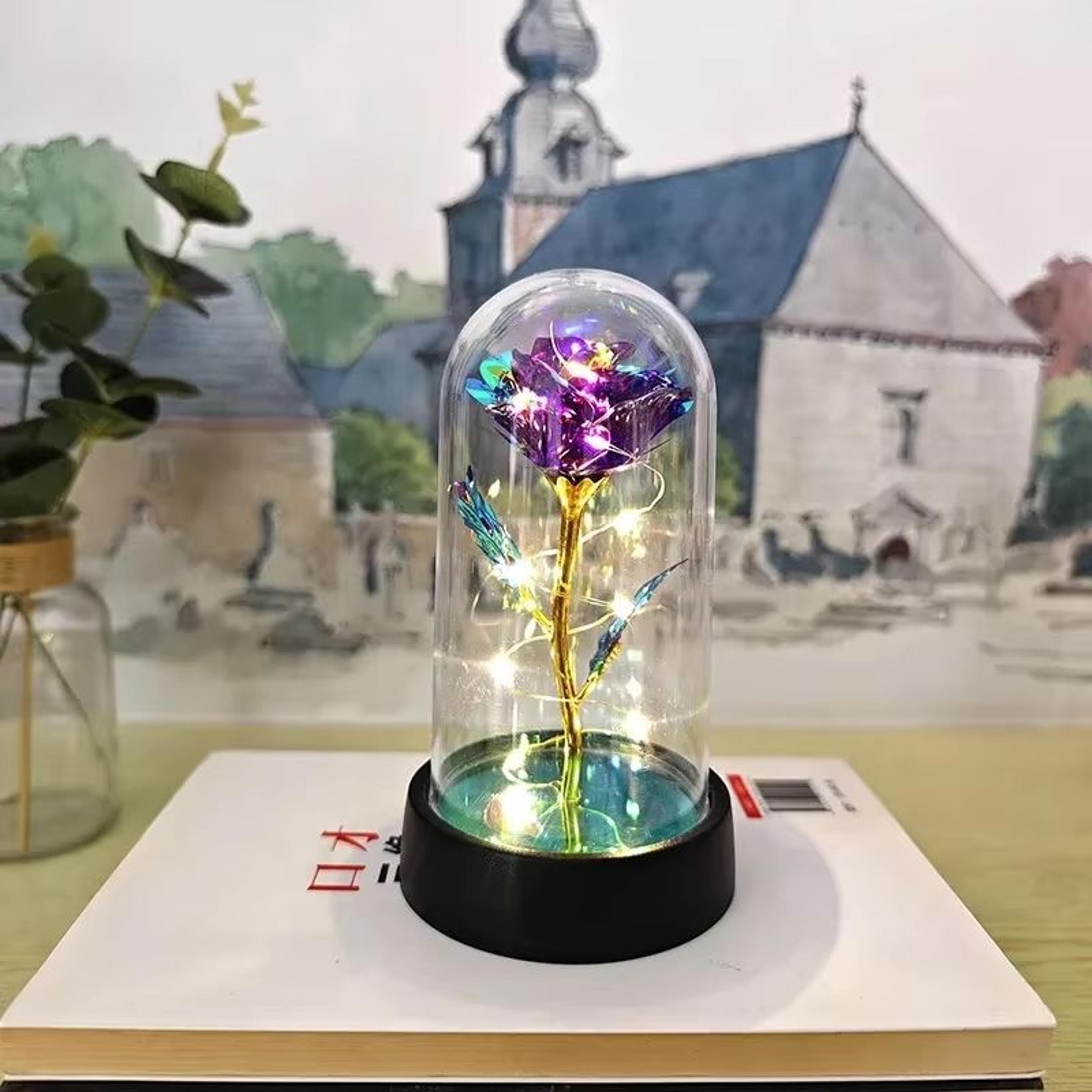 Eternal Artificial Rose LED Light Flower Valentines Gift For Girlfriend 8