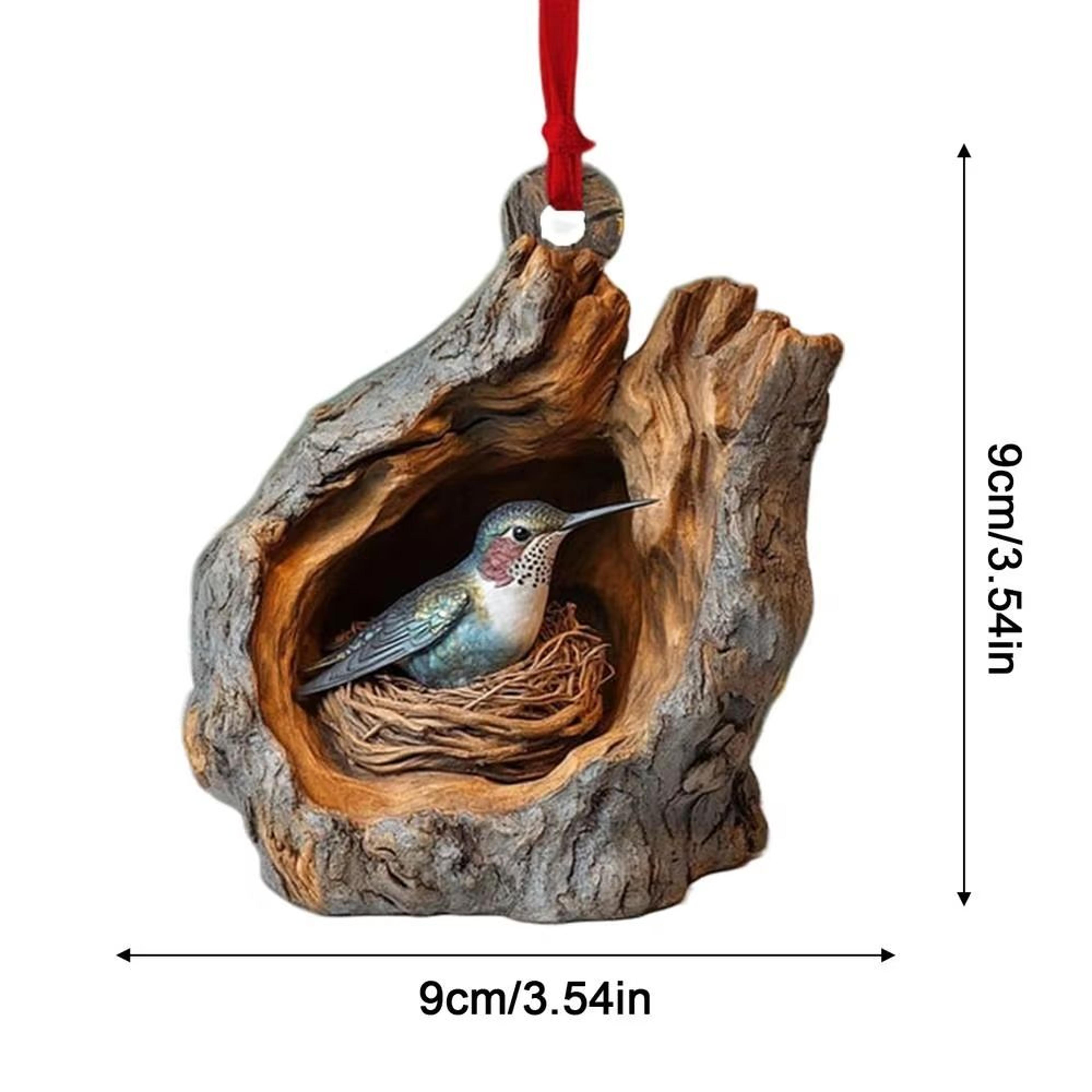 Christmas Animal Acrylic Pendant Ornaments Set Raccoon Owl Squirrel Bunny Bird 9