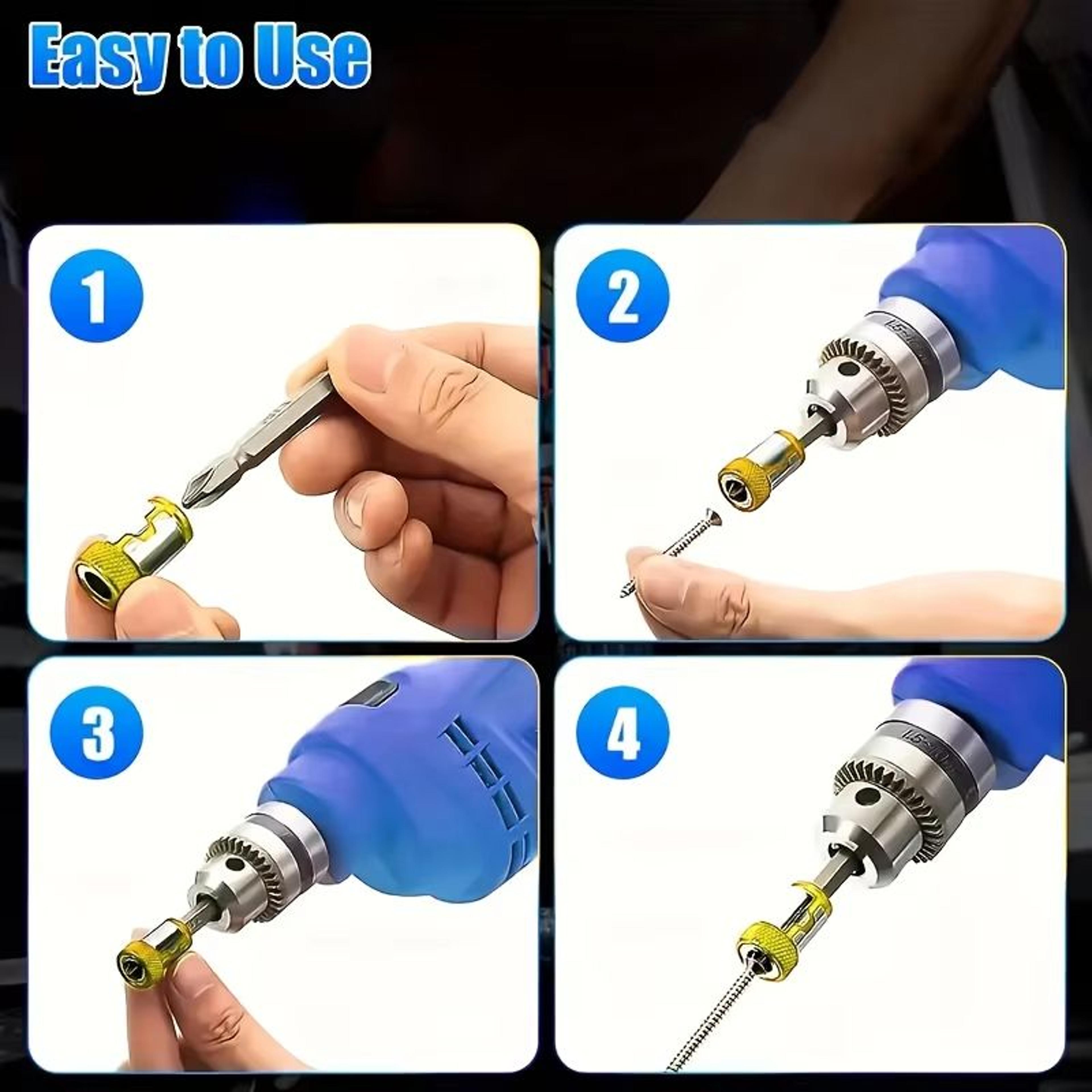 6Piece Universal Magnetic Screwdriver Bit Set With Magnetized Alloy Rings 3