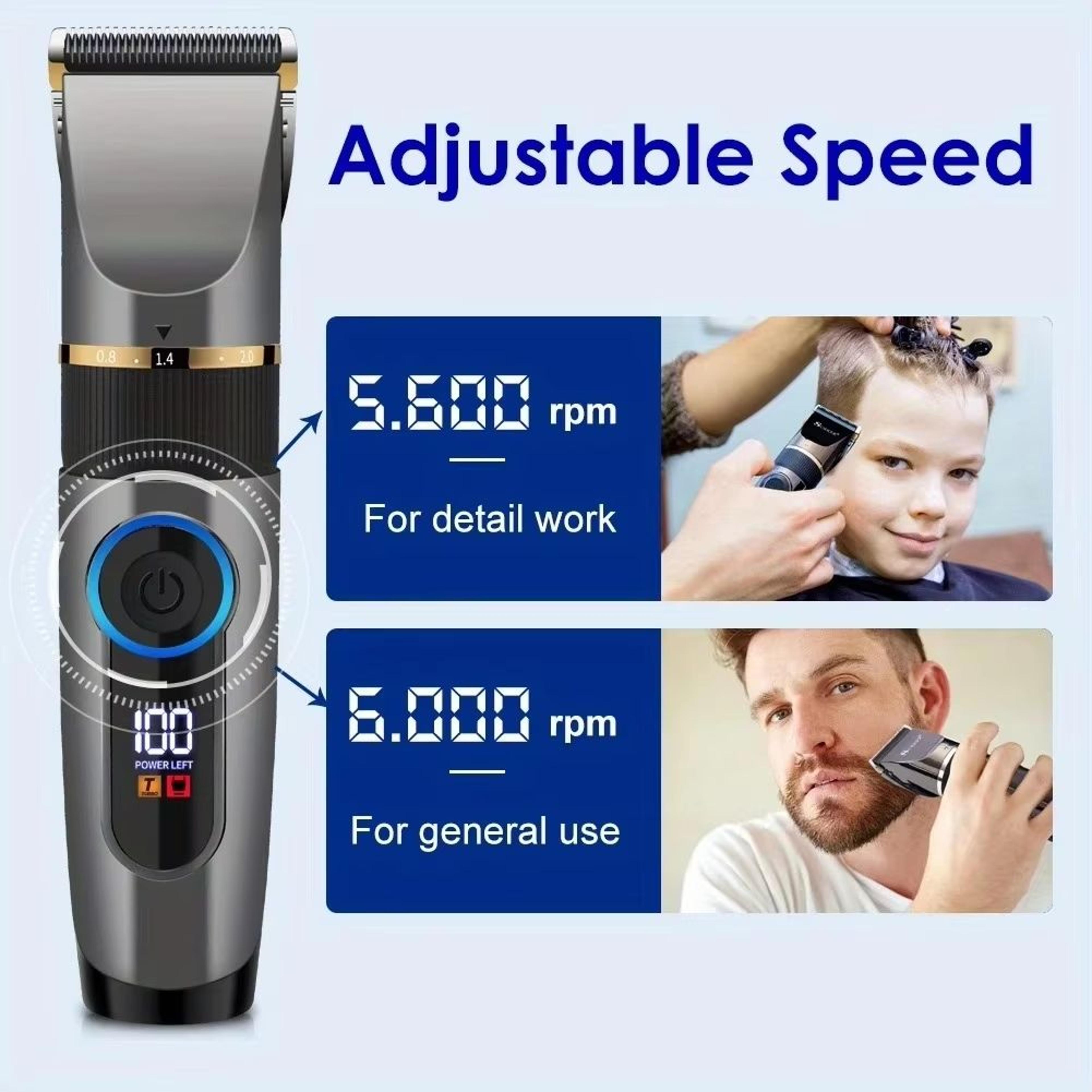TINSOL Professional Electric Hair Trimmer With Ceramic Blade And LED Display 3