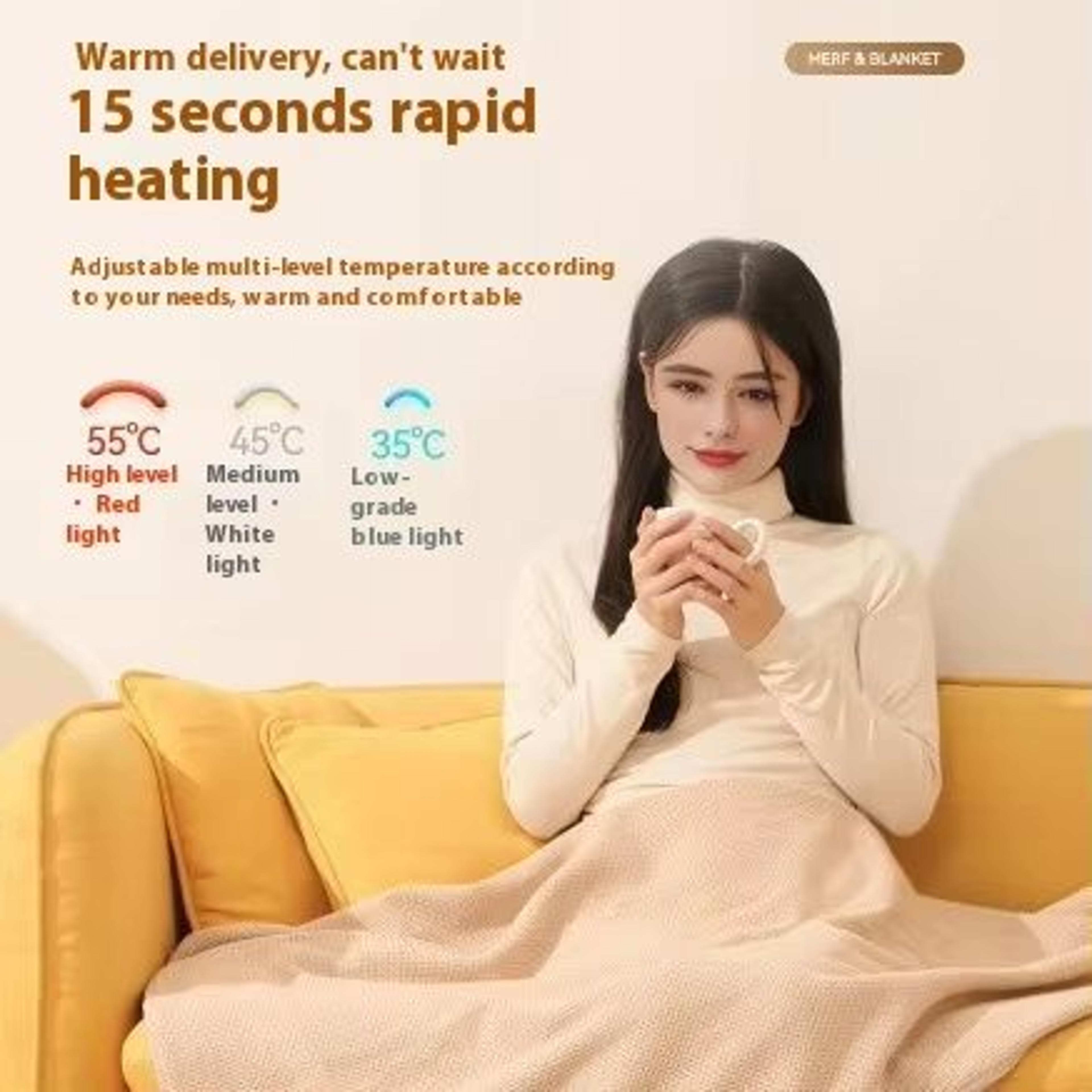 Wearable USB Electric Heated Shawl Blanket For Women And Daily Comfort 2