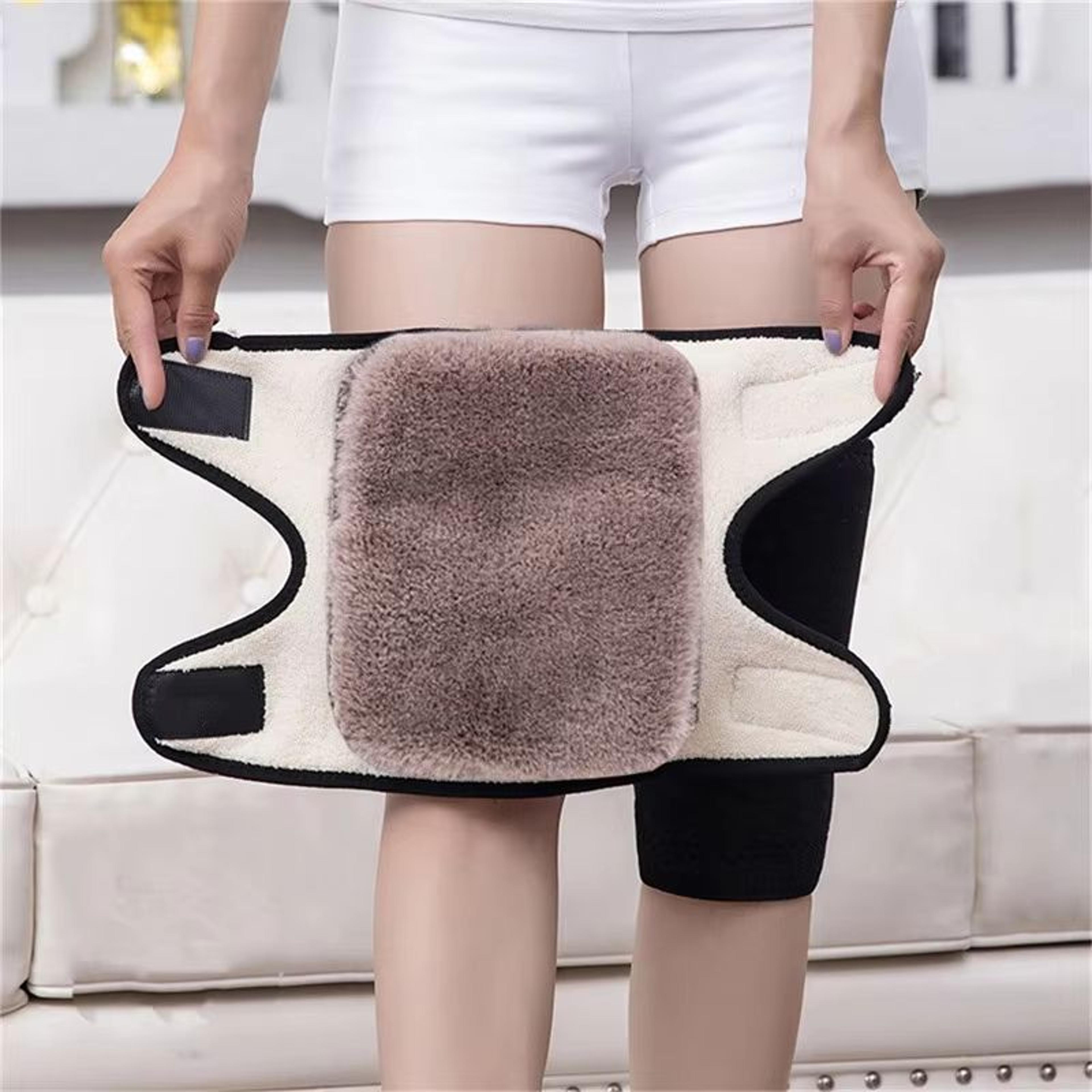 Thermal Plush Winter Knee Warmers Adjustable ColdProof Leg Pads 6
