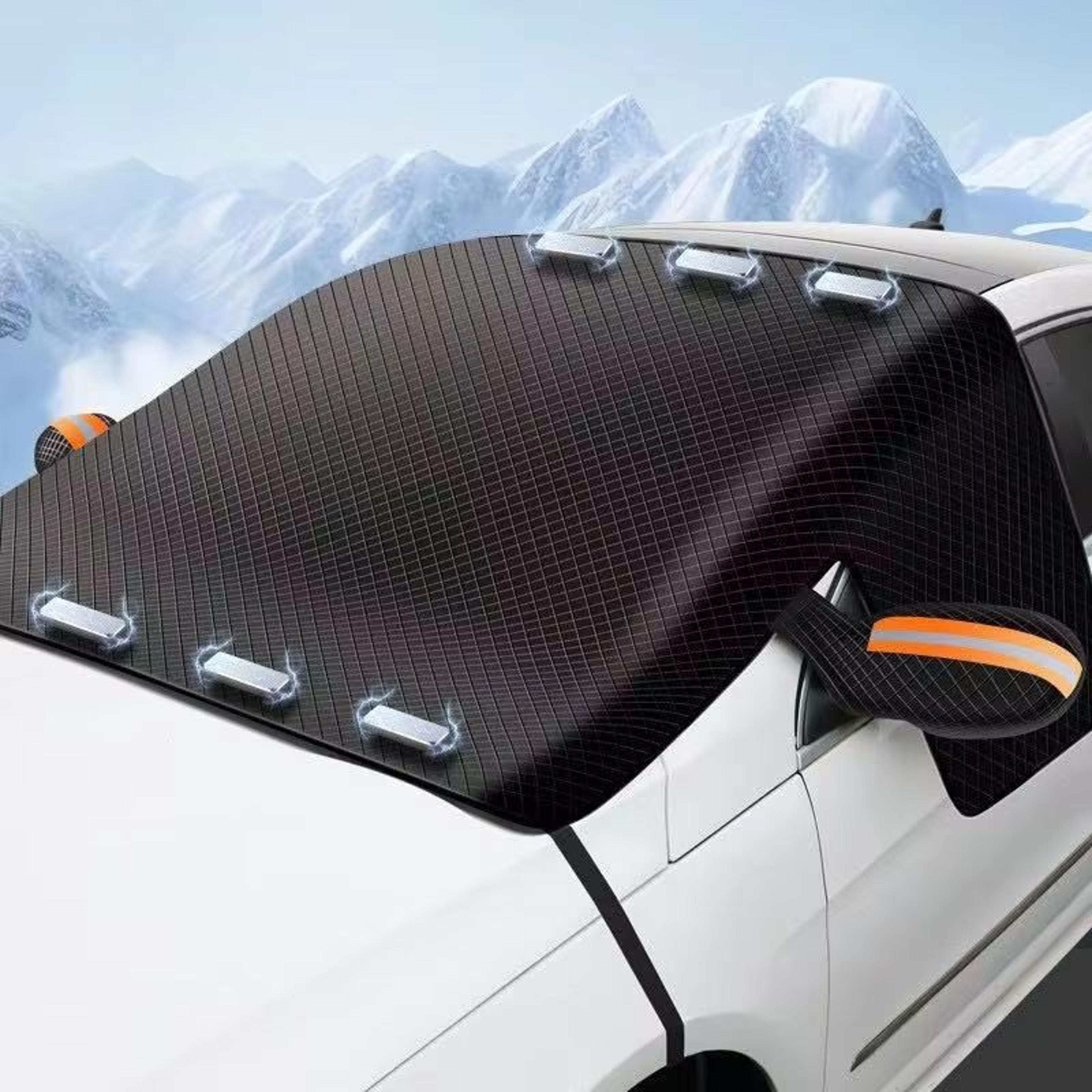 Magnetic Aluminum Car Snow Cover With Oxford Cloth AllSeason Windshield Protector 3