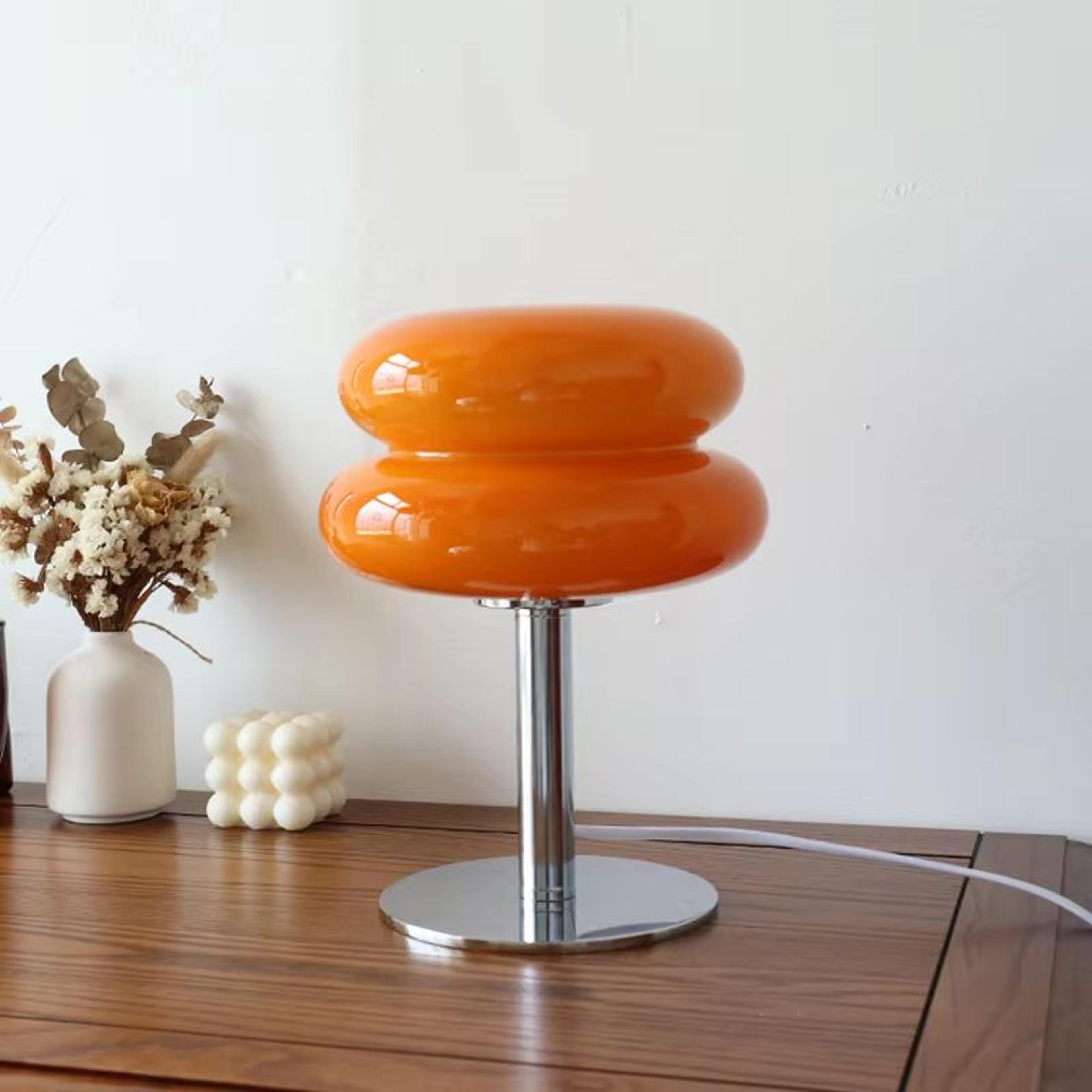 Macaron Glass Trichromatic Table Lamp Soft Night Light For Bedroom 0