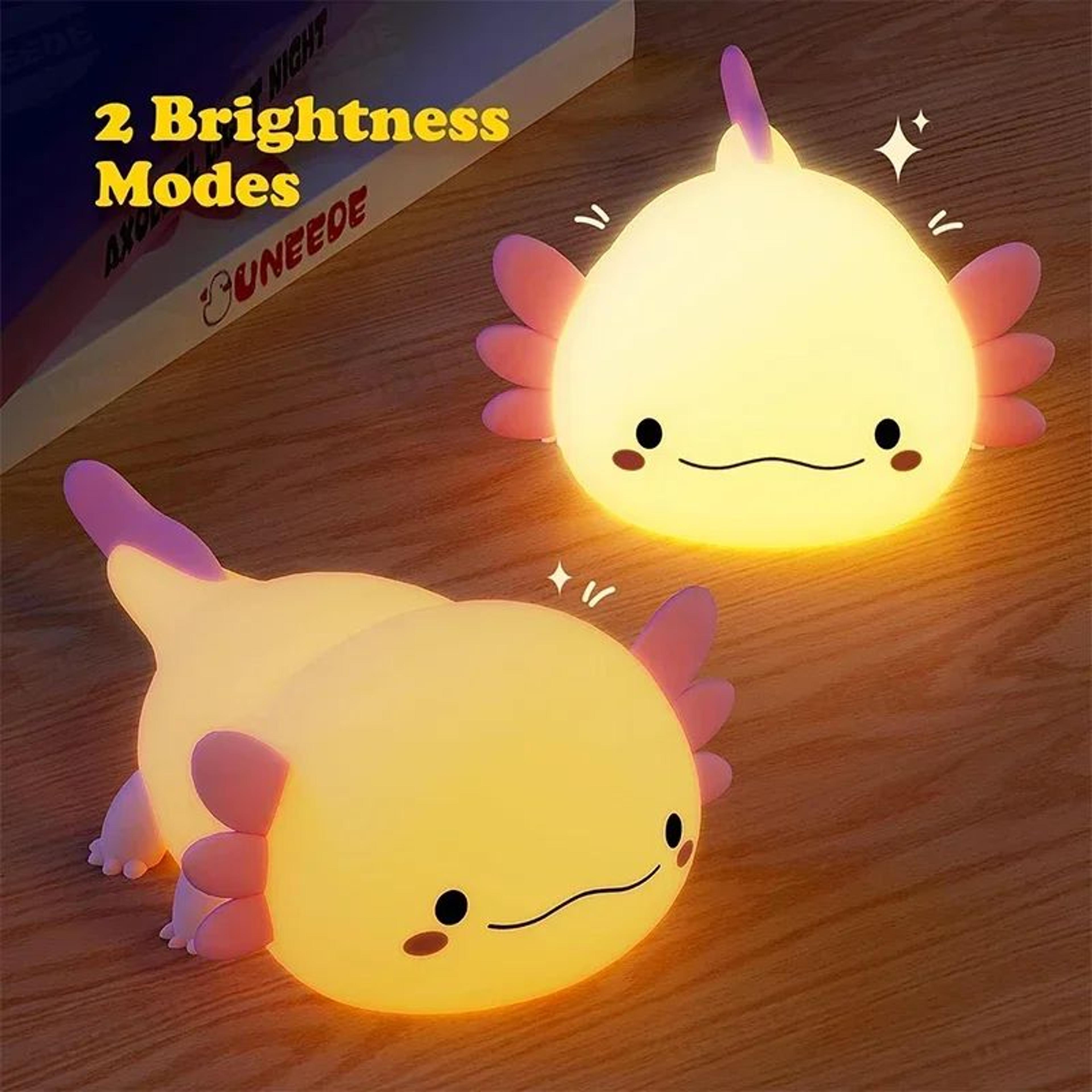 Axolotl Silicone Rechargeable Night Light Touch Table Lamp For Kids 1