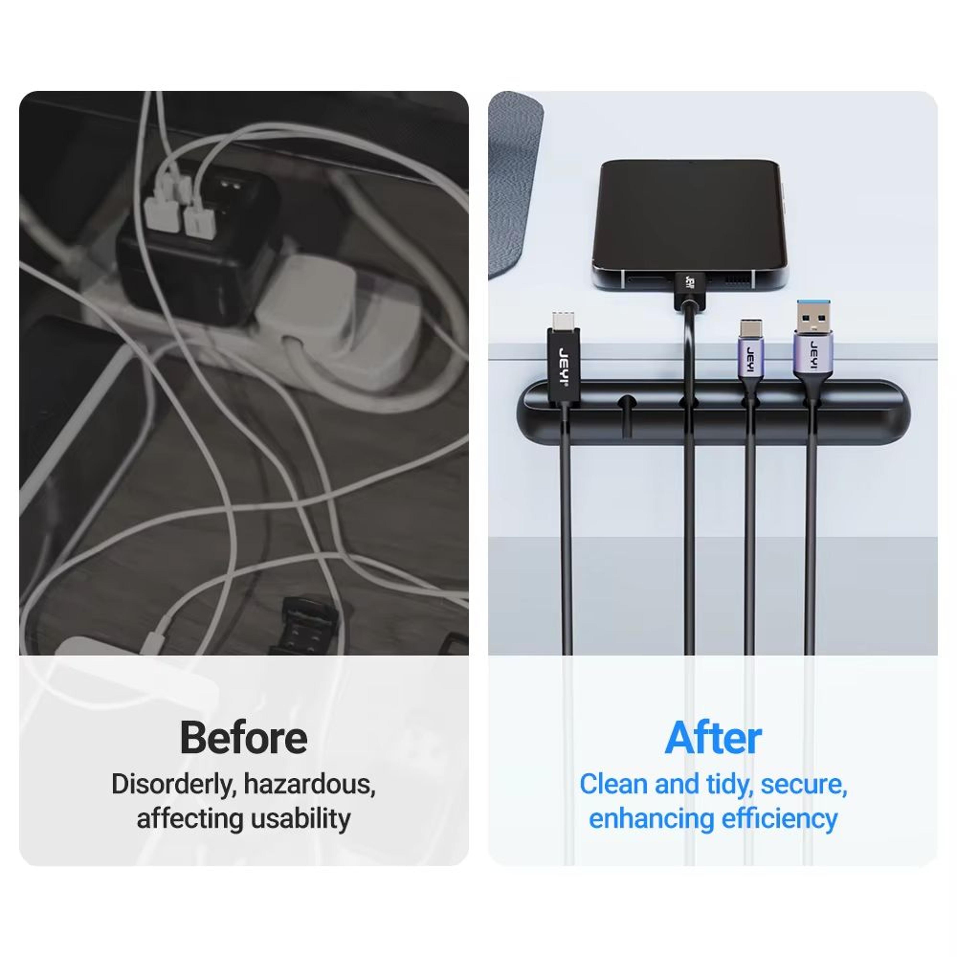 Adhesive Cable Management Clips For Desktop And Nightstand Organization 4