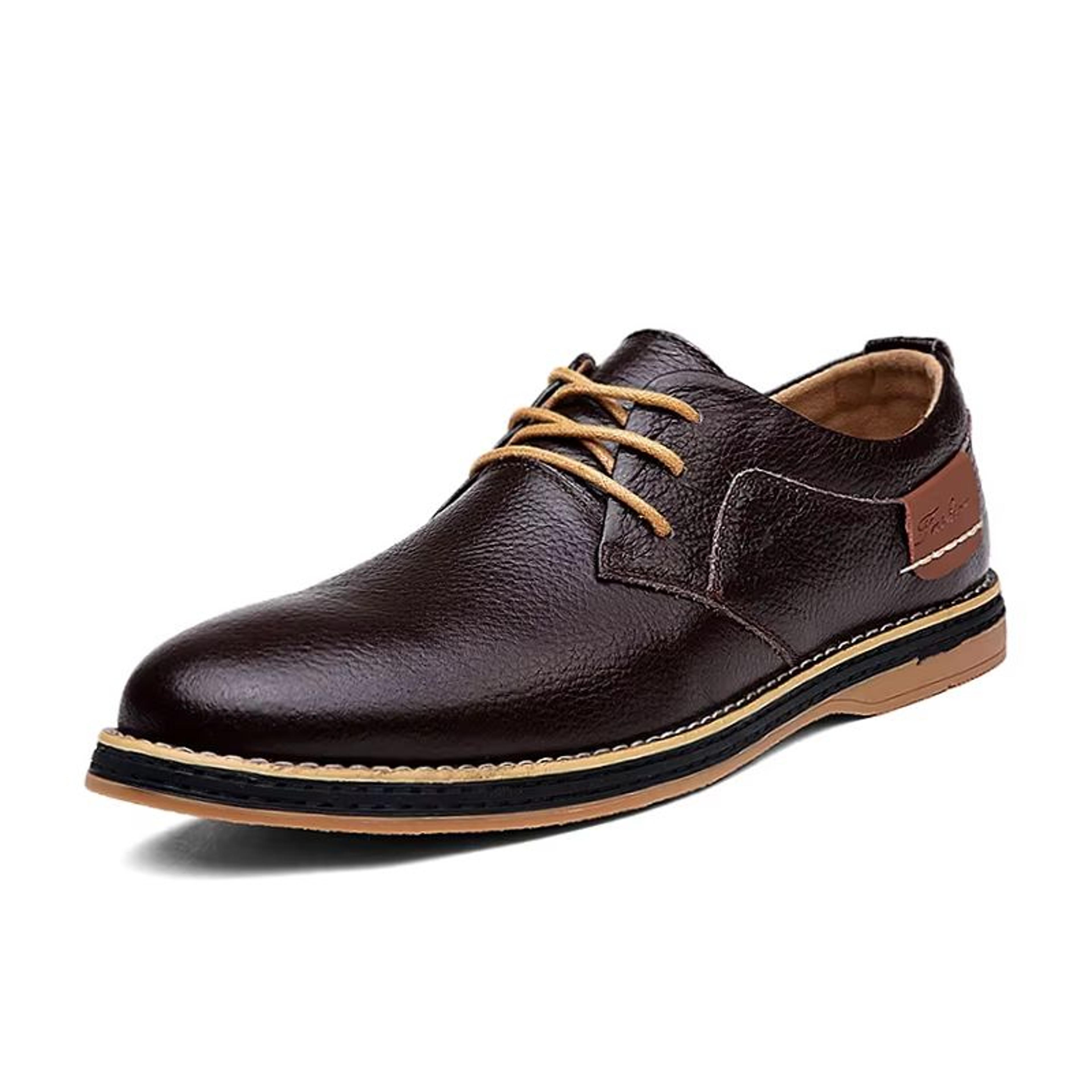 Genuine Leather Mens Oxford Brogue Lace Up Dress Shoes Luxury Italian Style 8
