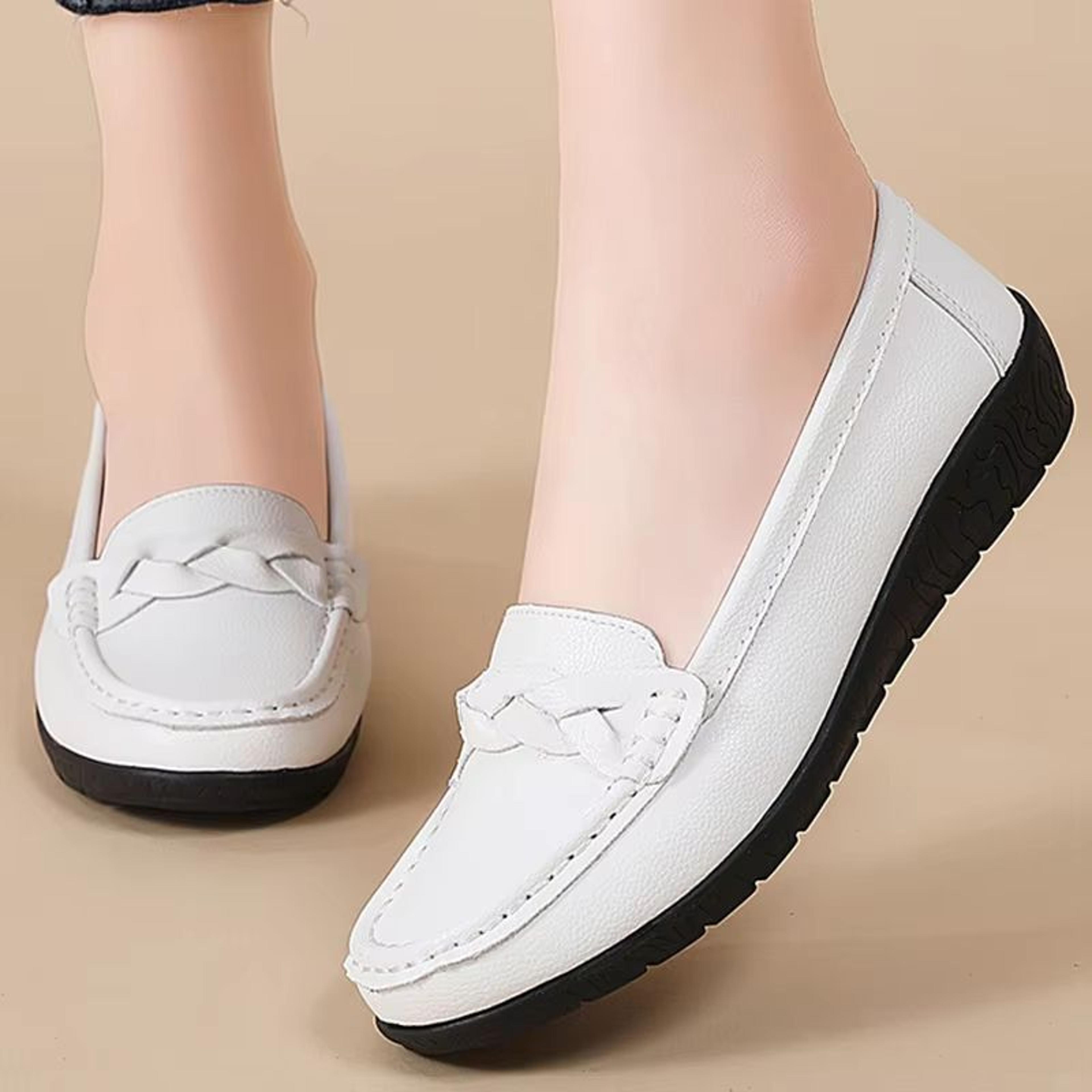 Womens Leather Loafers Soft Slip On Flats For Casual Work And Everyday Wear 3