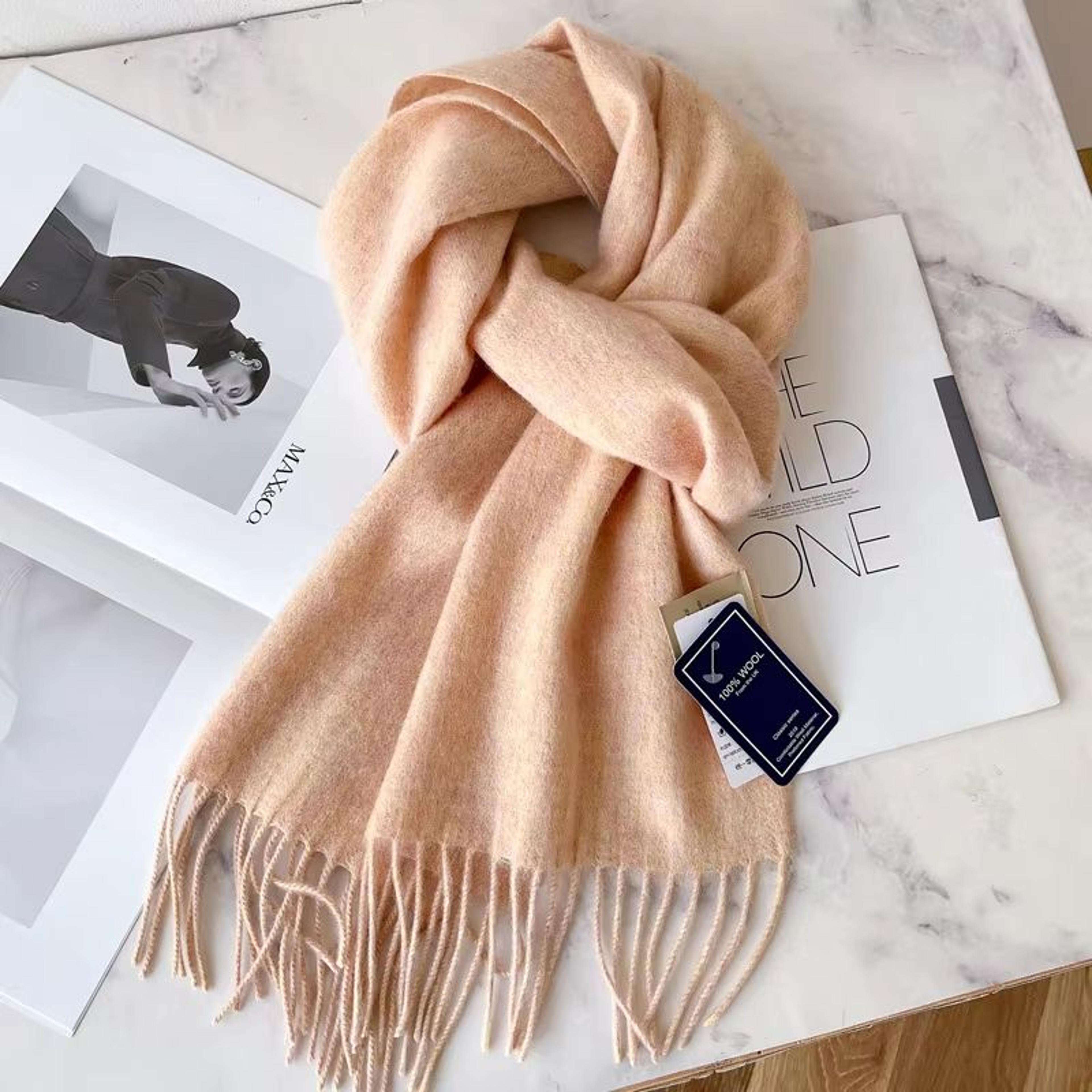 100 Wool Winter Scarf For Men And Women 17