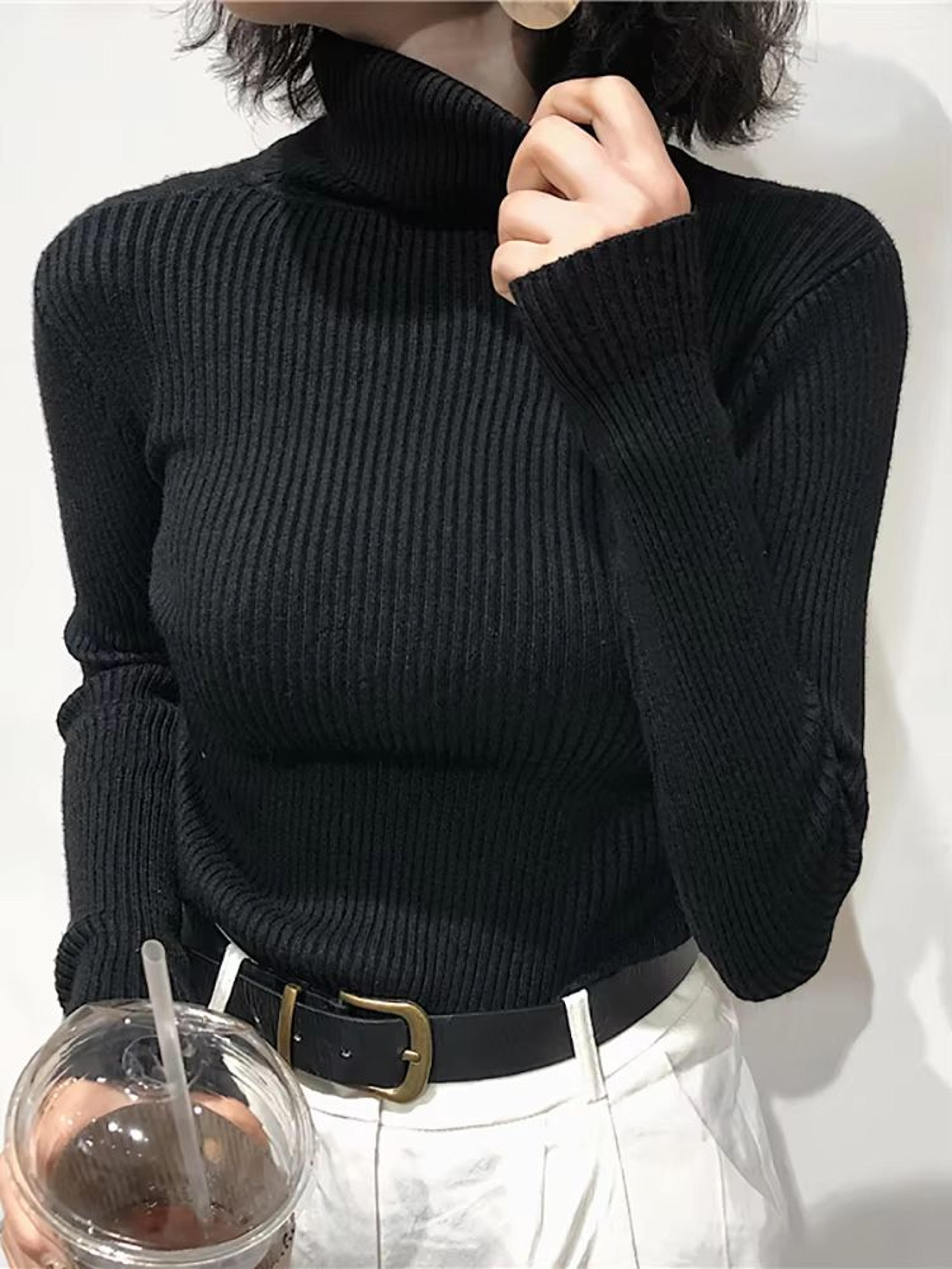 Womens Korean Slim Turtleneck Knitted Sweater For Autumn And Winter 3
