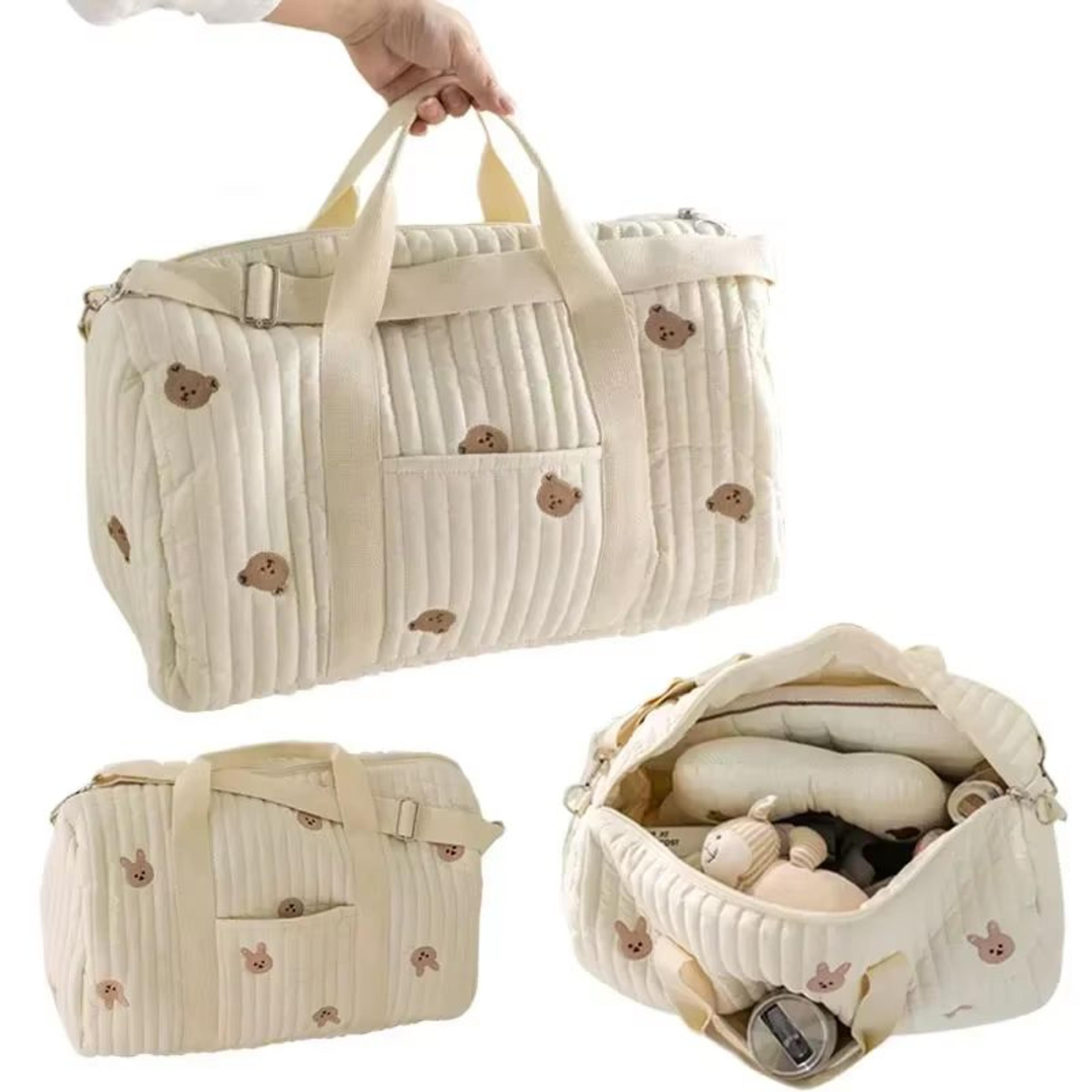 Bear Mommy Diaper Bag And Stroller Organizer Tote With Travel Changing Pockets 3