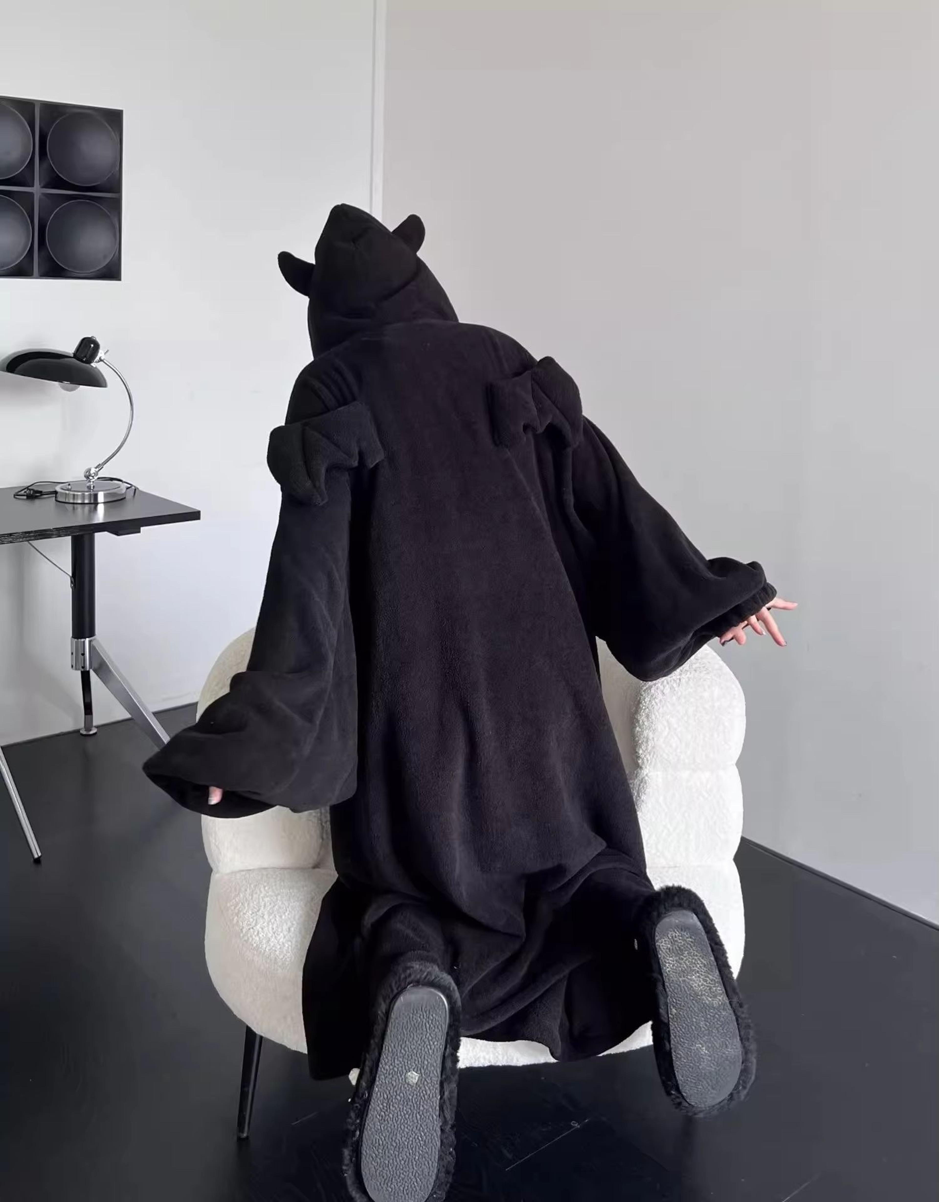 Womens Thickened Oversized Hooded Padded Pajama Dress Warm Winter Homewear 3