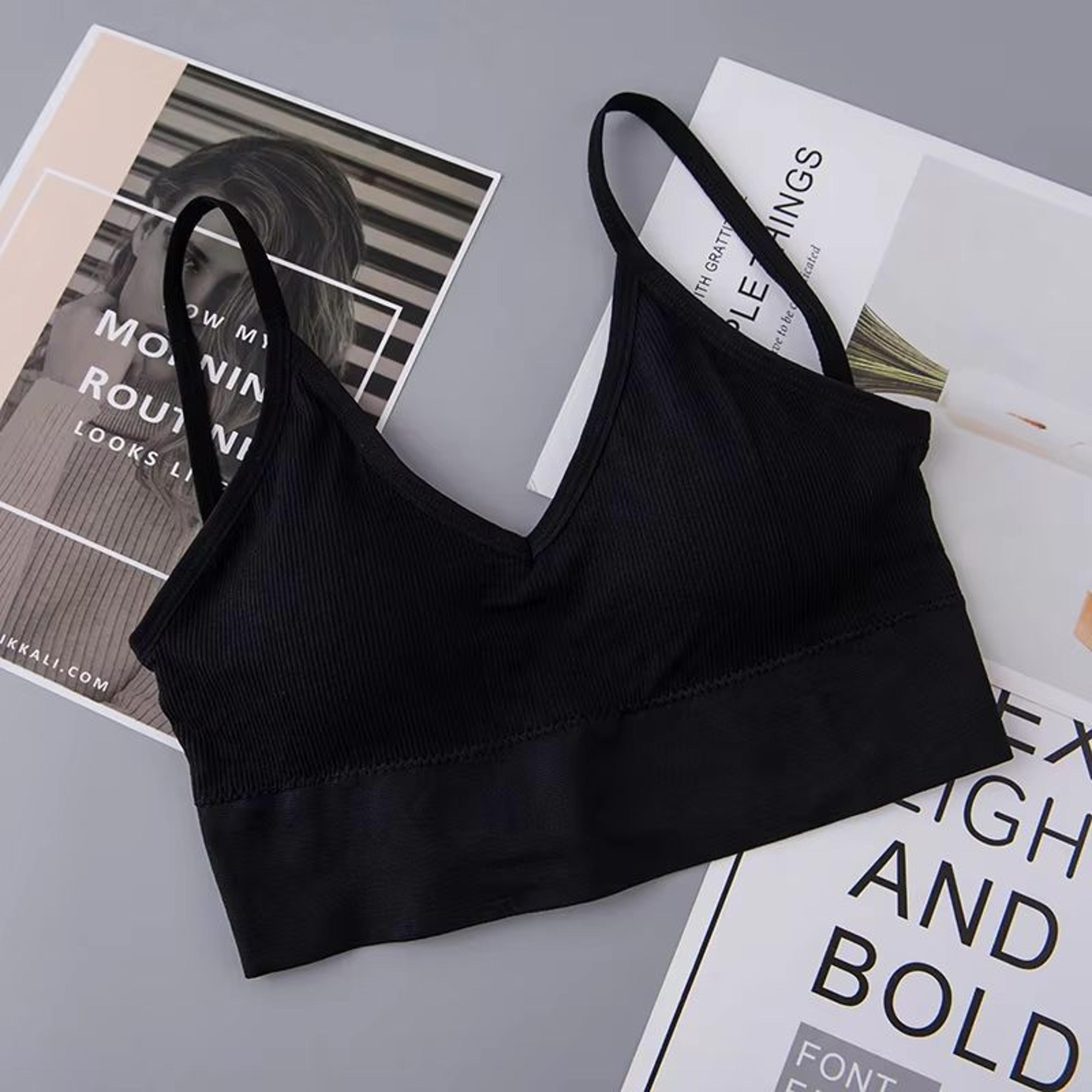 Womens Seamless Cotton Tube Top Sports Bra Crop Top Underwear 11