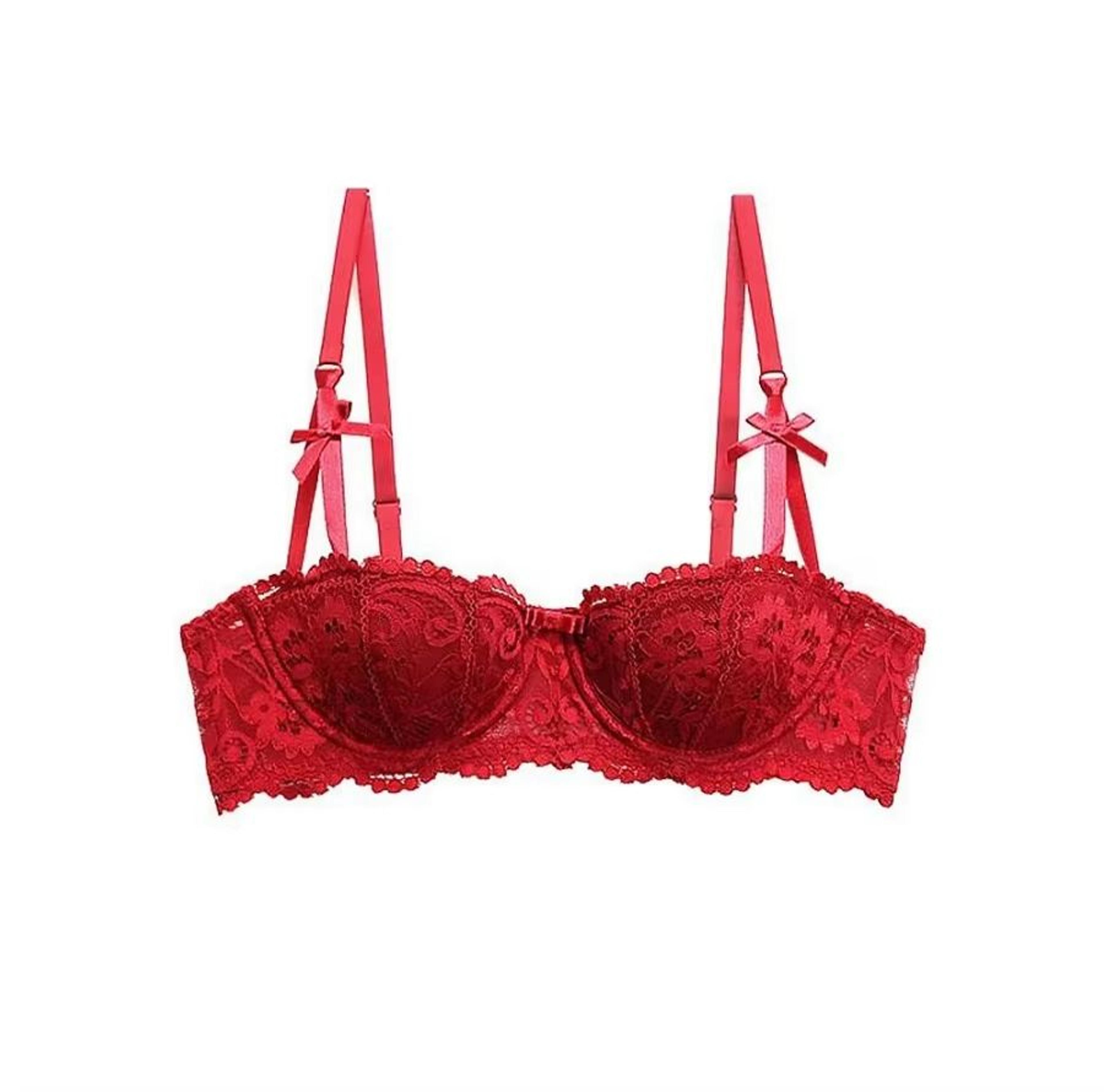 Sexy Lace HalfCup PushUp Bralette For Women With Deep V And Breathable Design 8