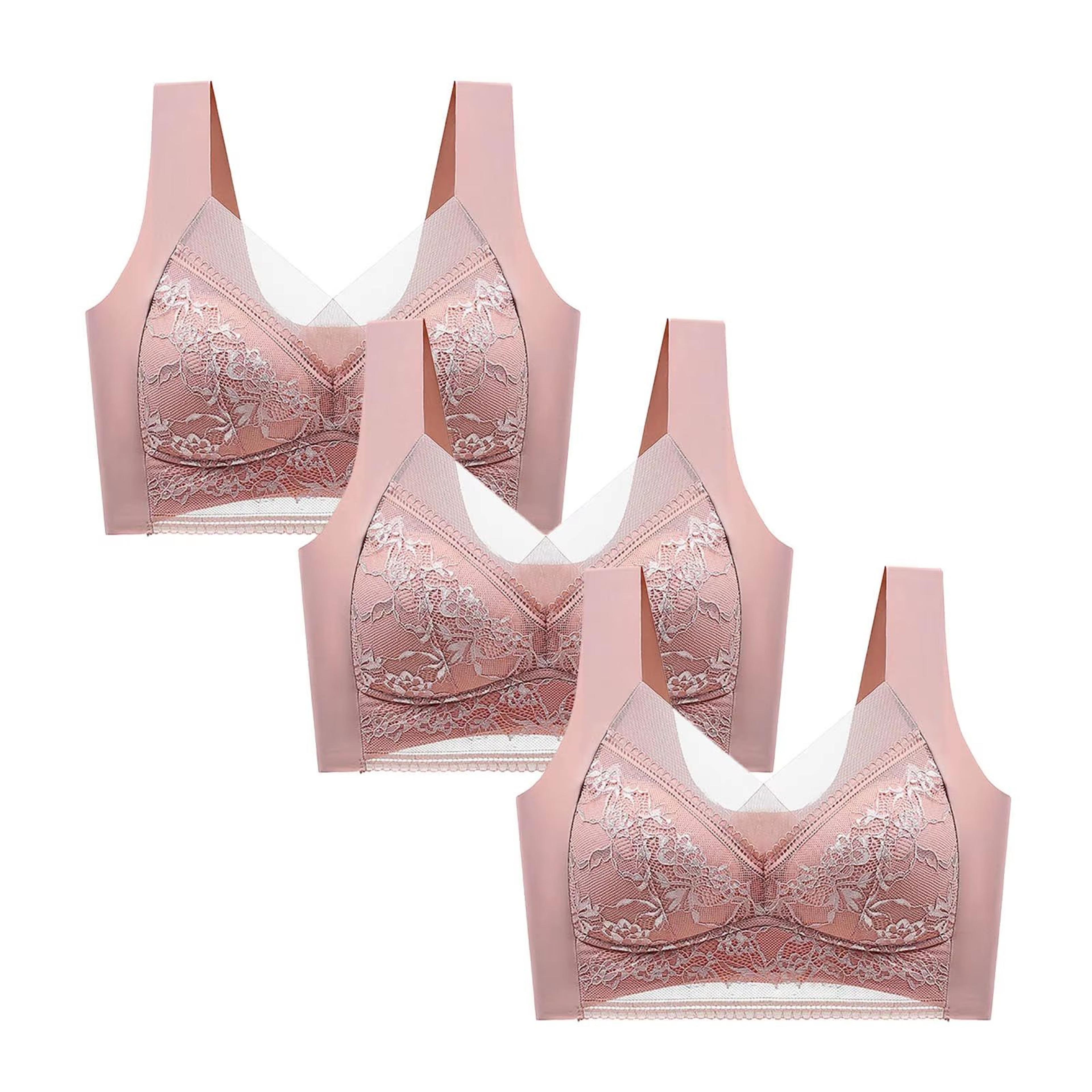 FallSweet Wireless Lace Push Up Bralette Set 3PCS Comfort Fit For Women 16