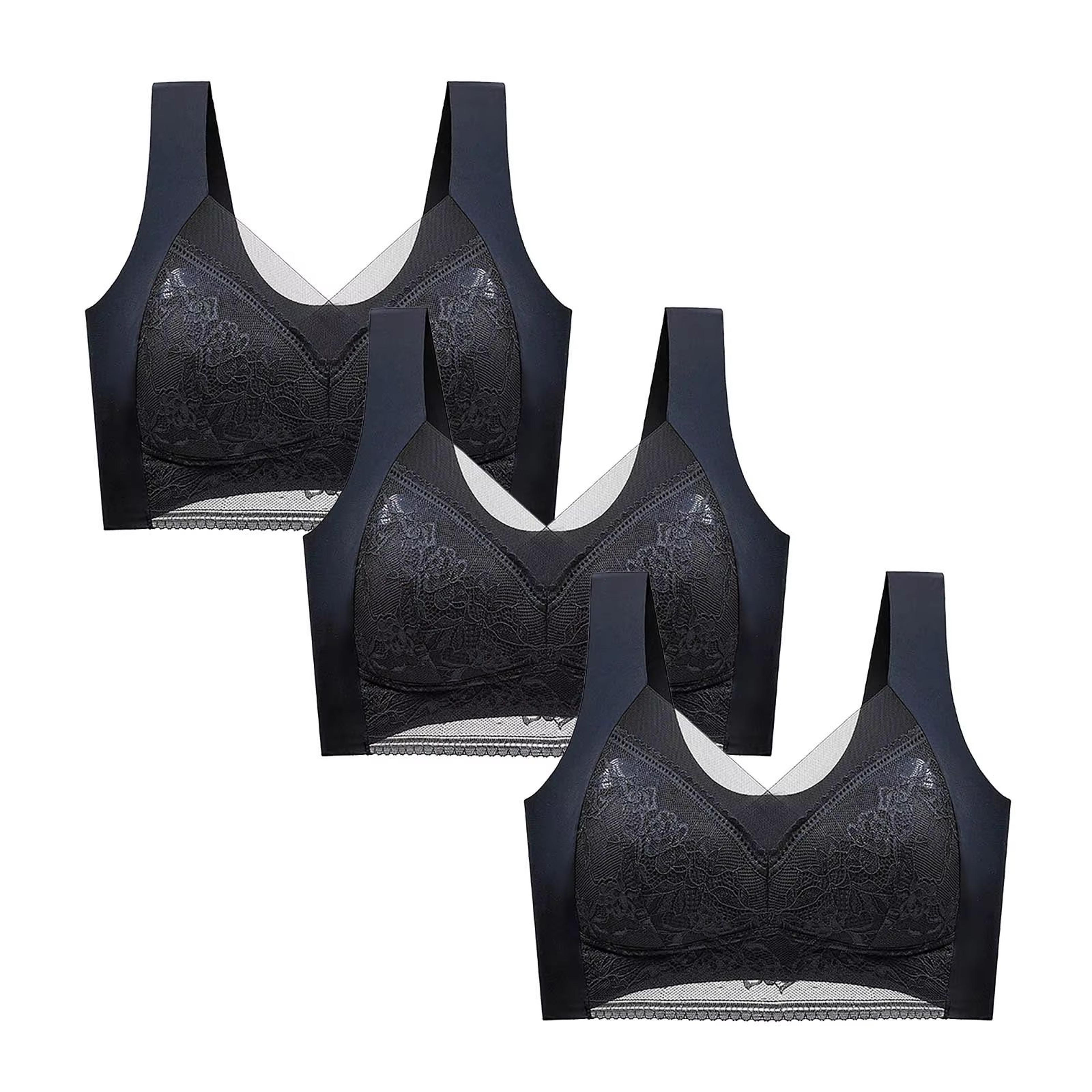 FallSweet Wireless Lace Push Up Bralette Set 3PCS Comfort Fit For Women 18