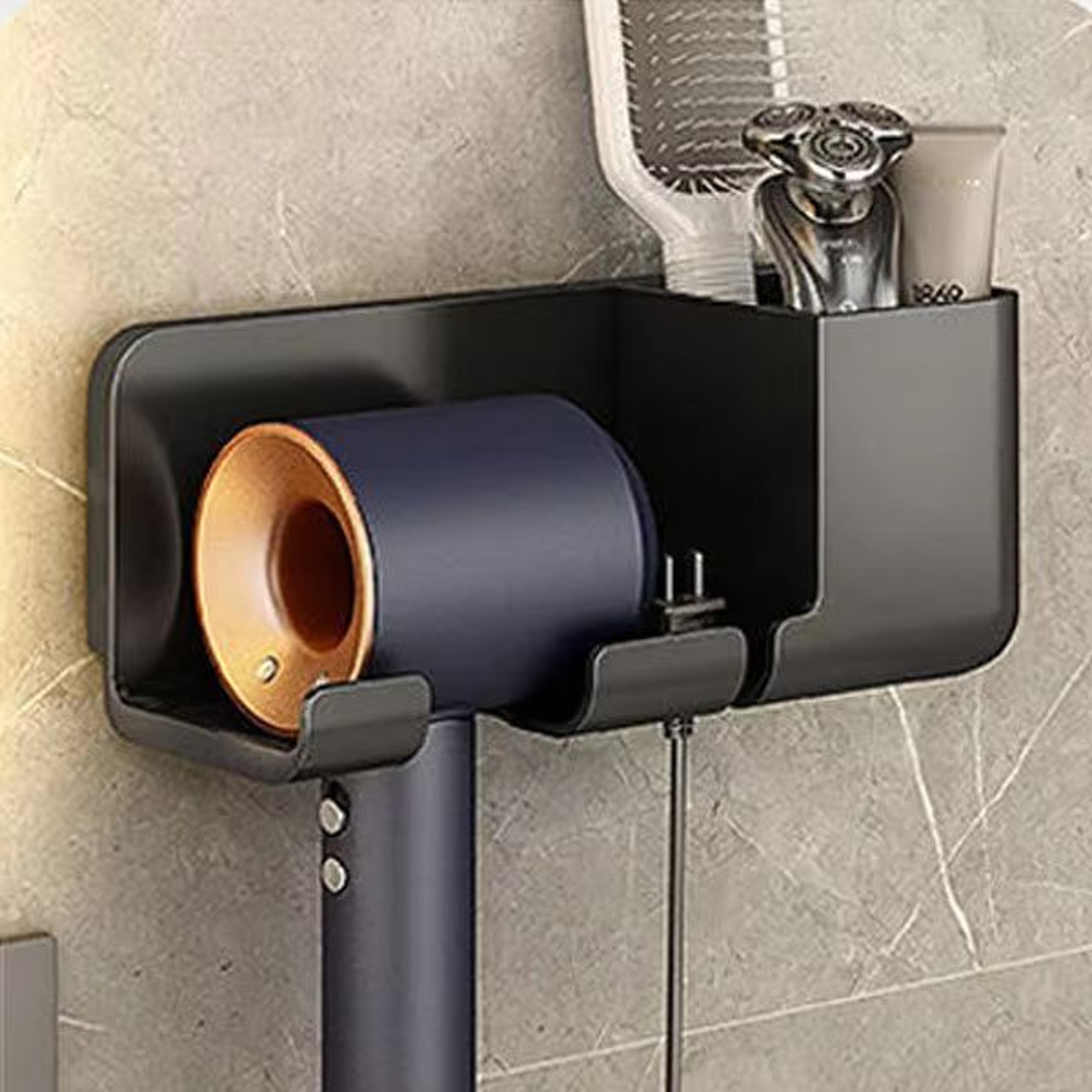 Wall Mounted Hair Dryer Holder  MultiFunctional Storage Rack 12