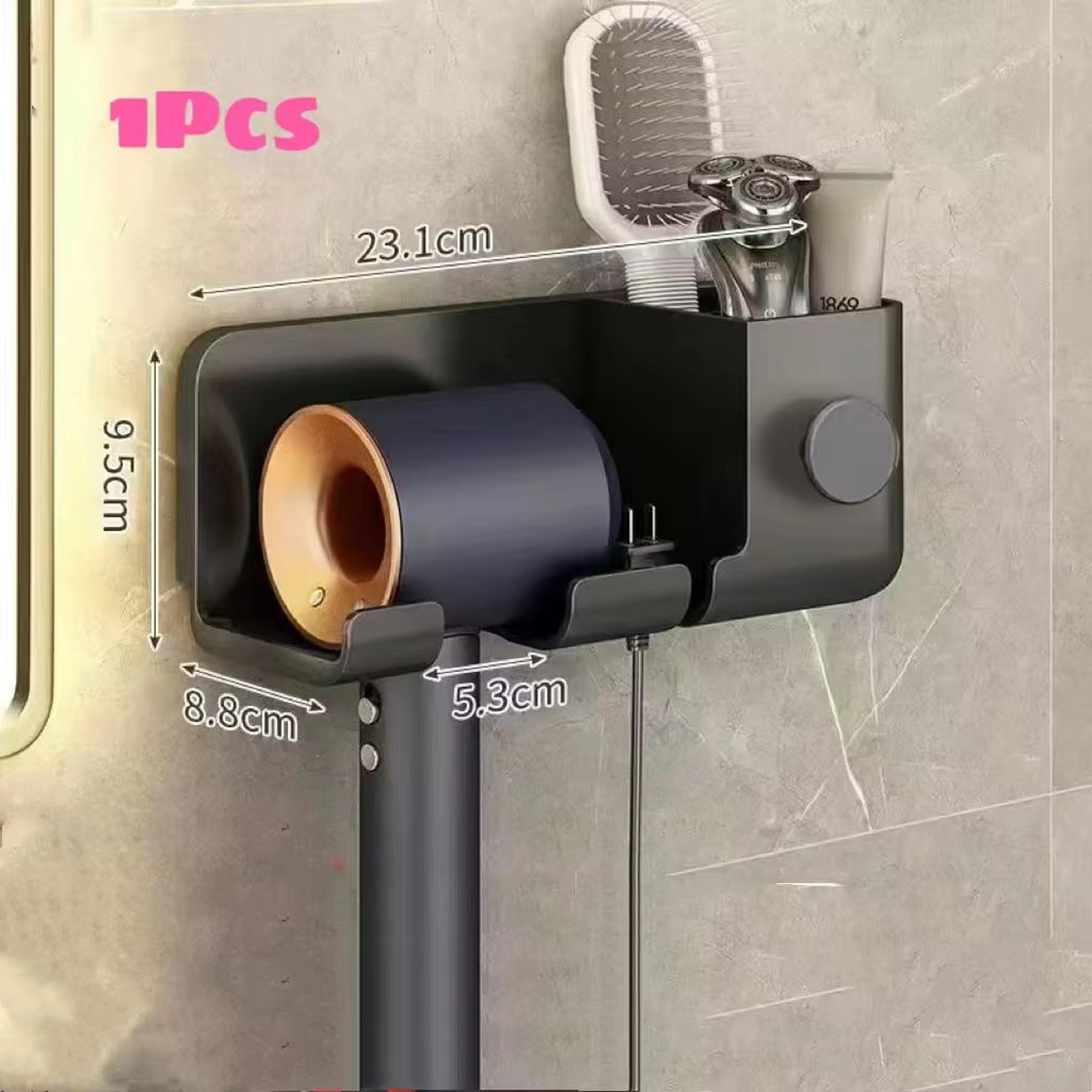 Wall Mounted Hair Dryer Holder  MultiFunctional Storage Rack 14
