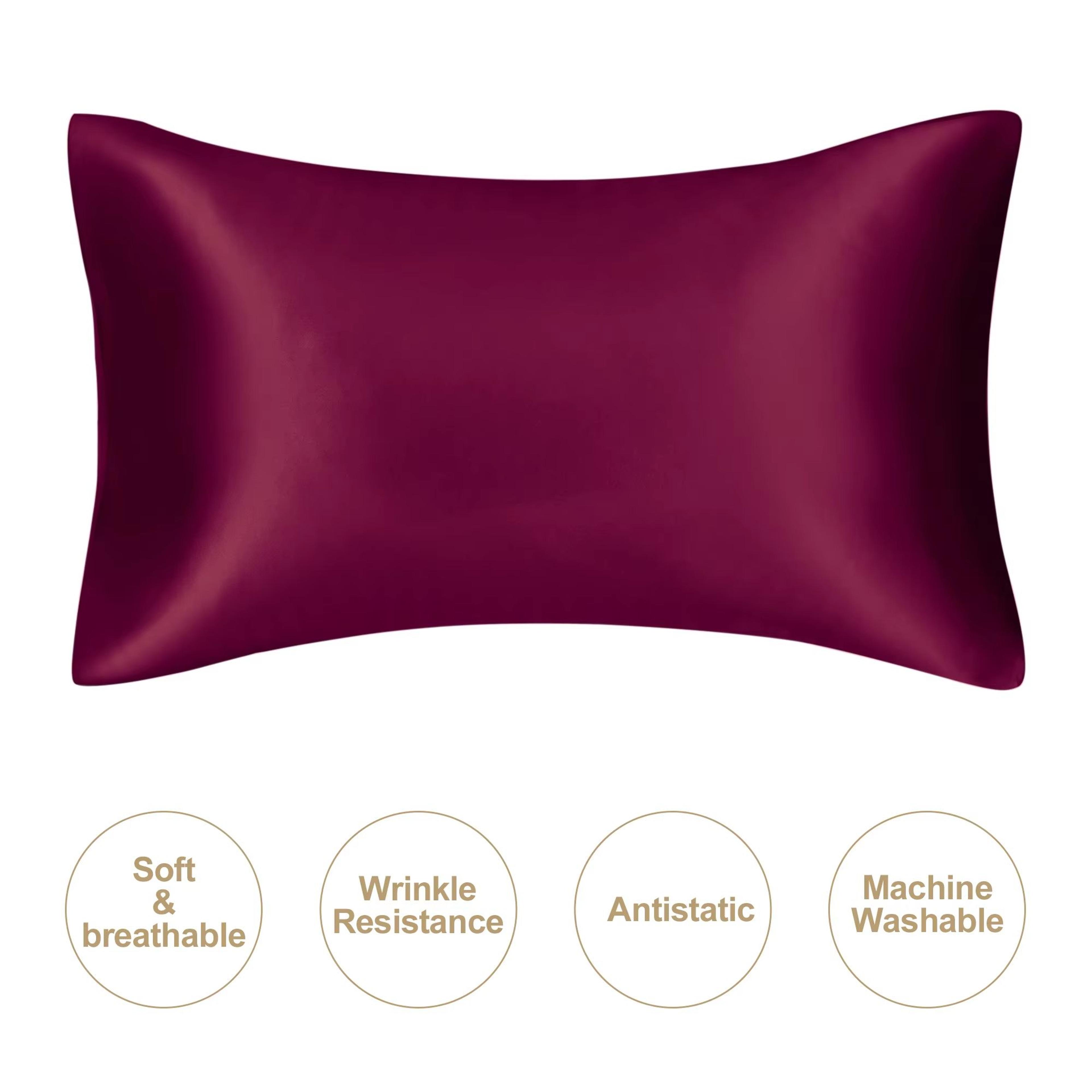 JuwenSilk Mulberry Silk Pillowcase  Standard  Queen Natural Silky Satin Pillow Cover 9