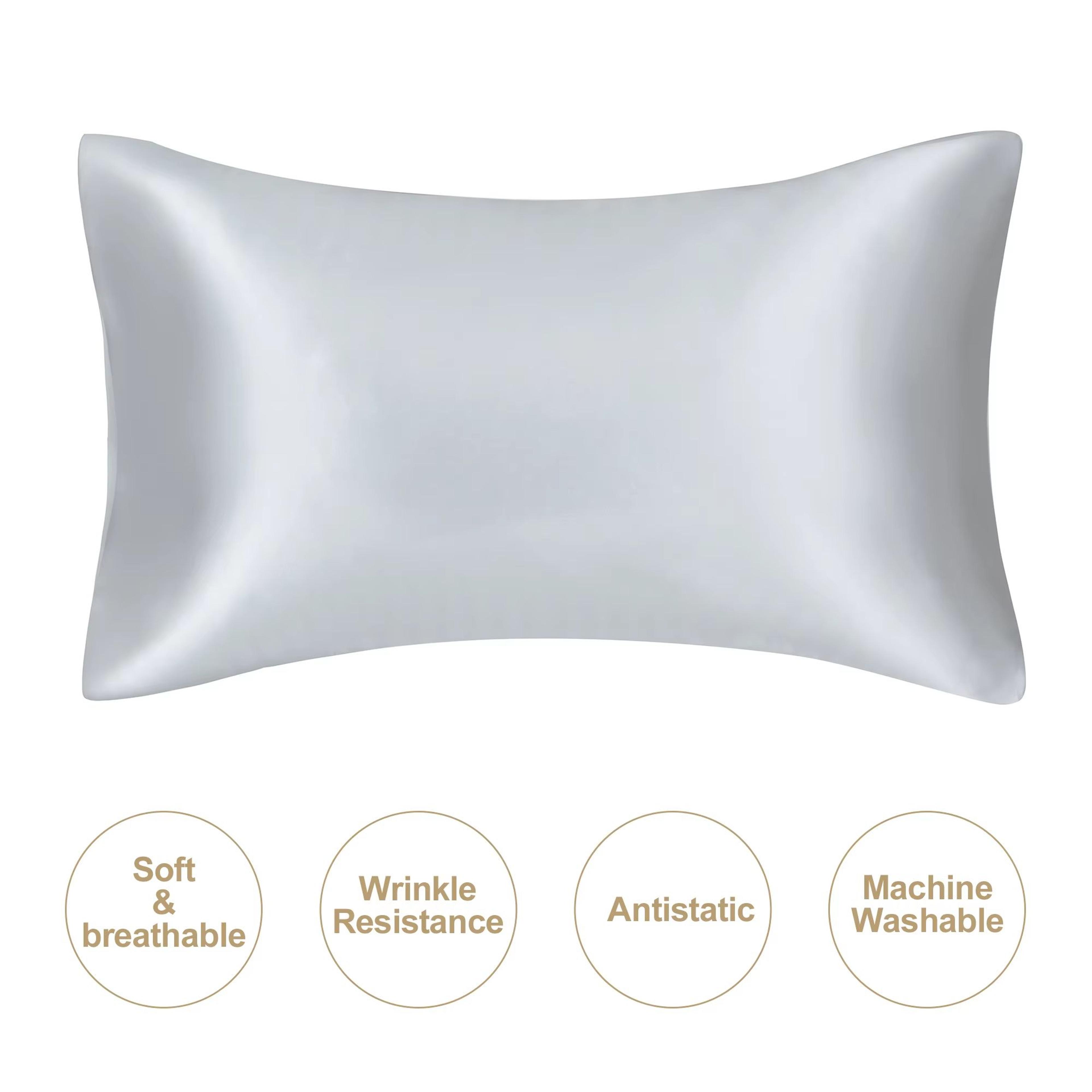 JuwenSilk Mulberry Silk Pillowcase  Standard  Queen Natural Silky Satin Pillow Cover 13