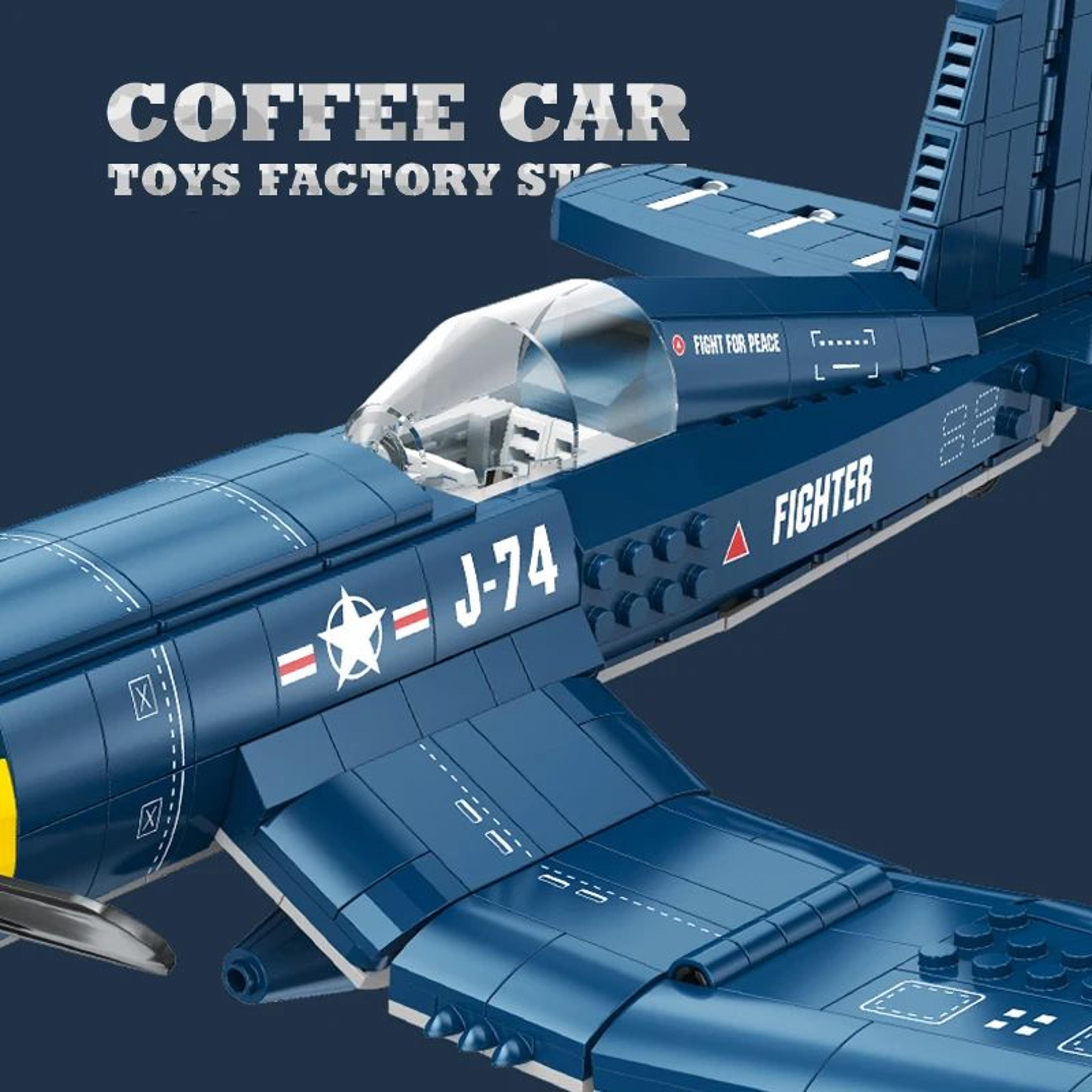 Military Fighter Jet MOC Bricks 3D Model  Creative Warplane Building Blocks Toy For Kids And Boys 4
