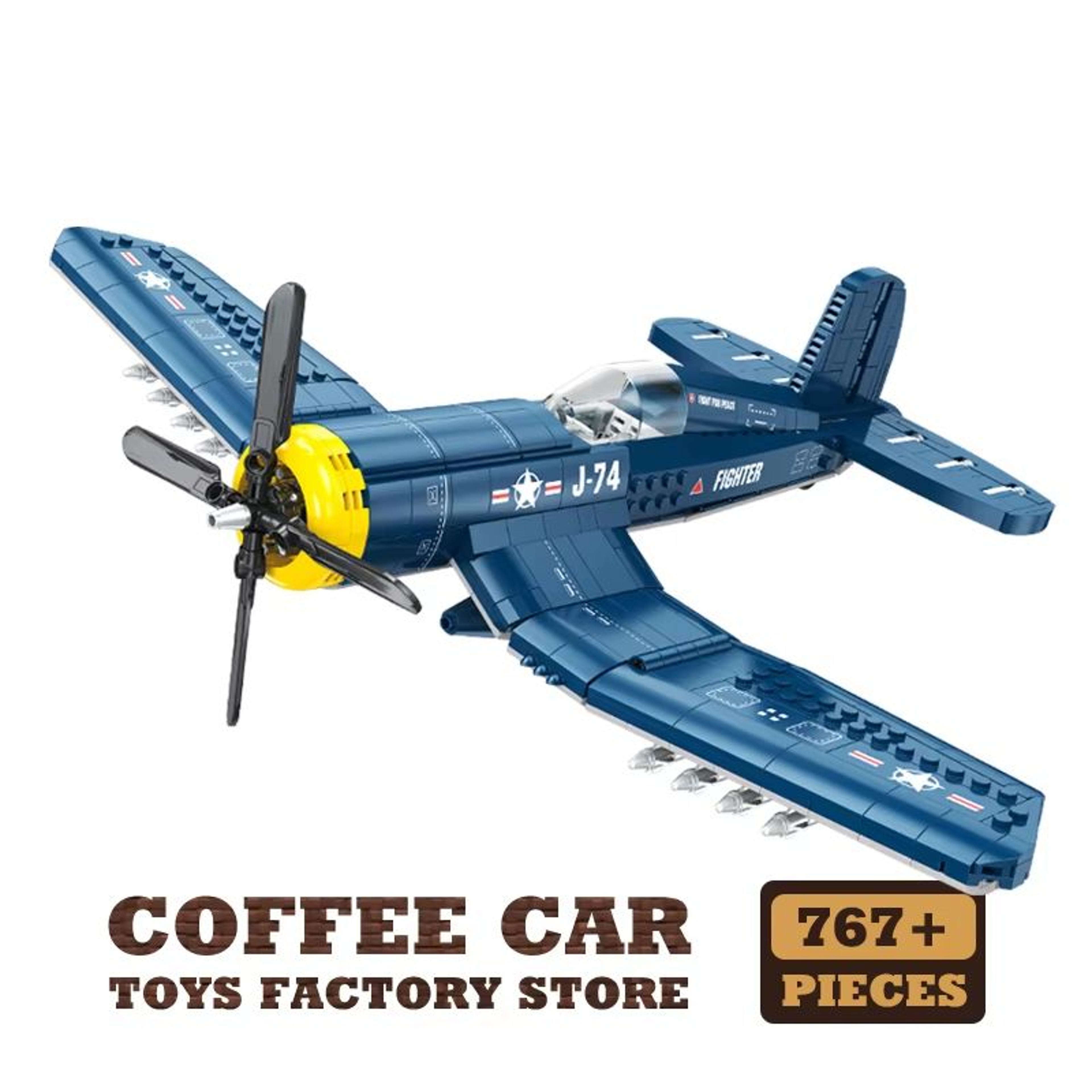 Military Fighter Jet MOC Bricks 3D Model  Creative Warplane Building Blocks Toy For Kids And Boys 6
