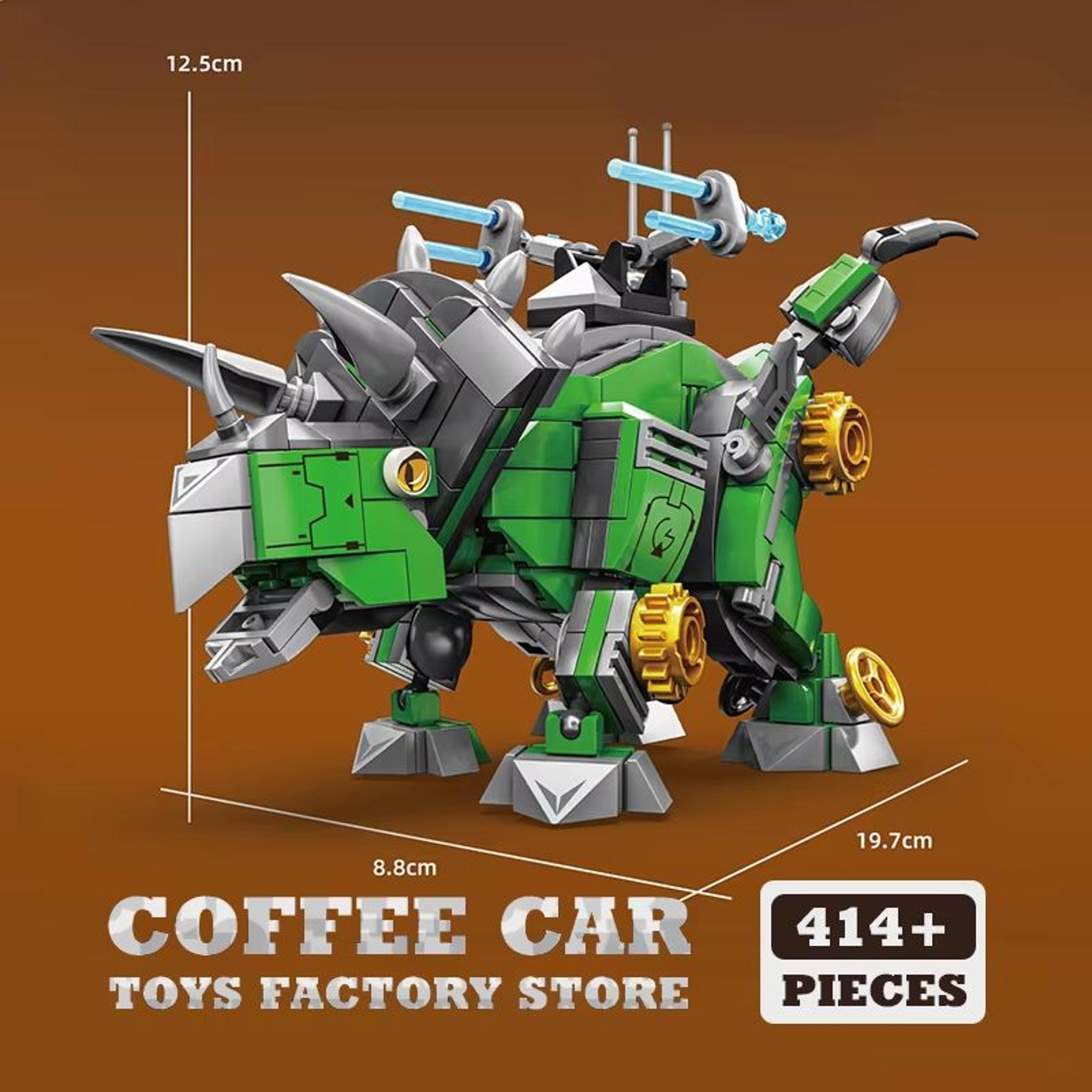 Creative TRex And Mech Dinosaur MOC Bricks Building Kit  3D Dinosaur Robot Block Model For Kids And 7