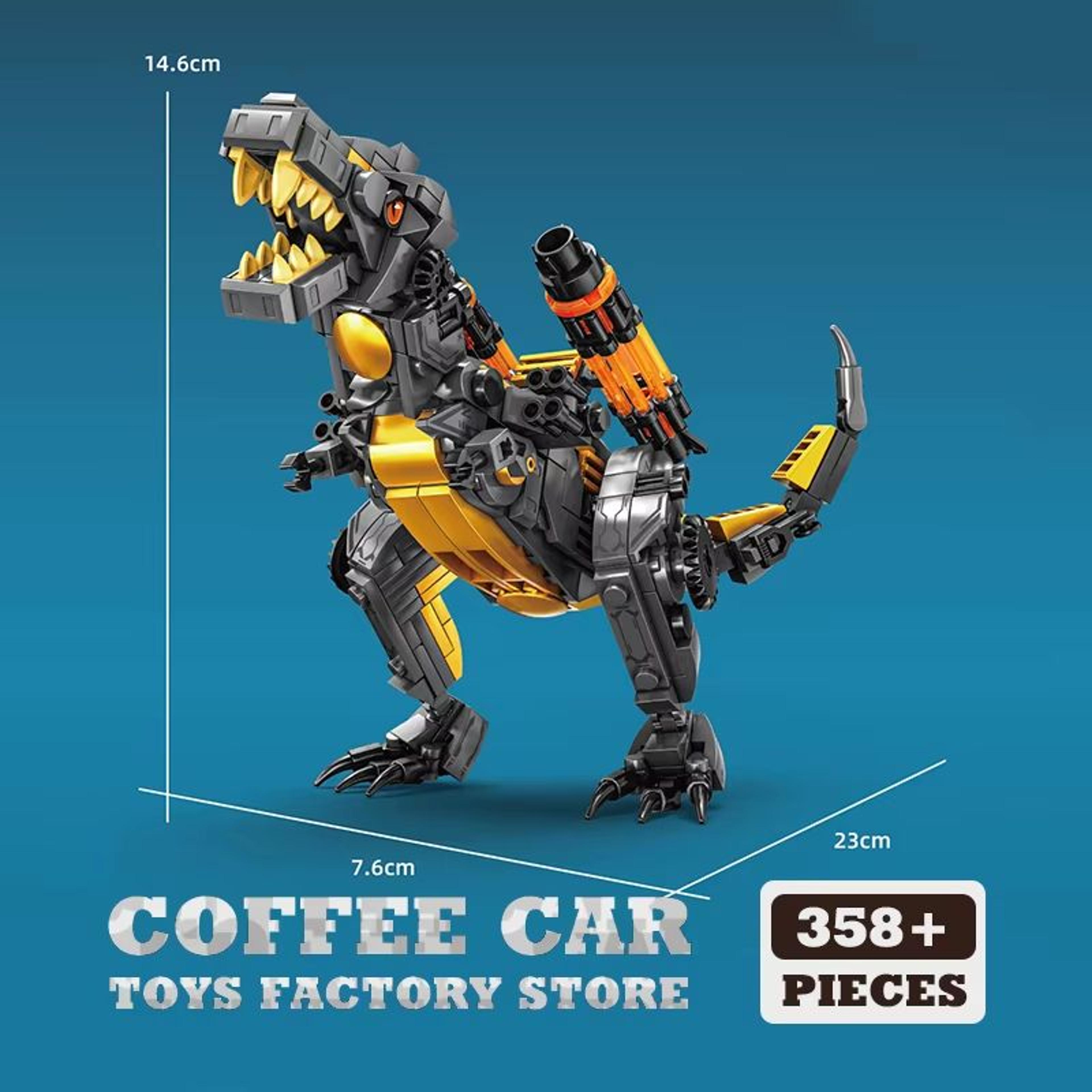 Creative TRex And Mech Dinosaur MOC Bricks Building Kit  3D Dinosaur Robot Block Model For Kids And 8