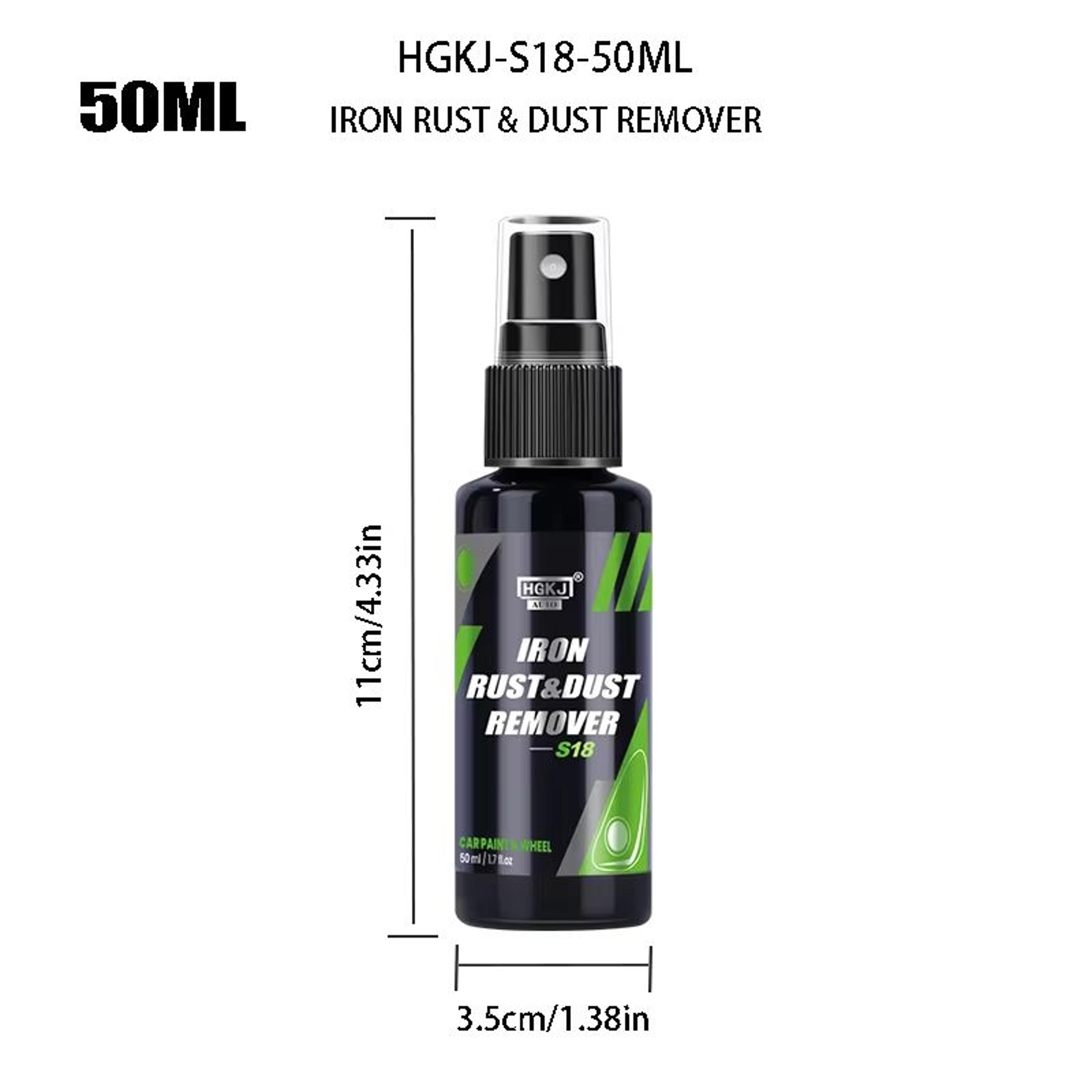 HGKJ Iron And Rust Remover Spray For Car Wheels And Paint 6