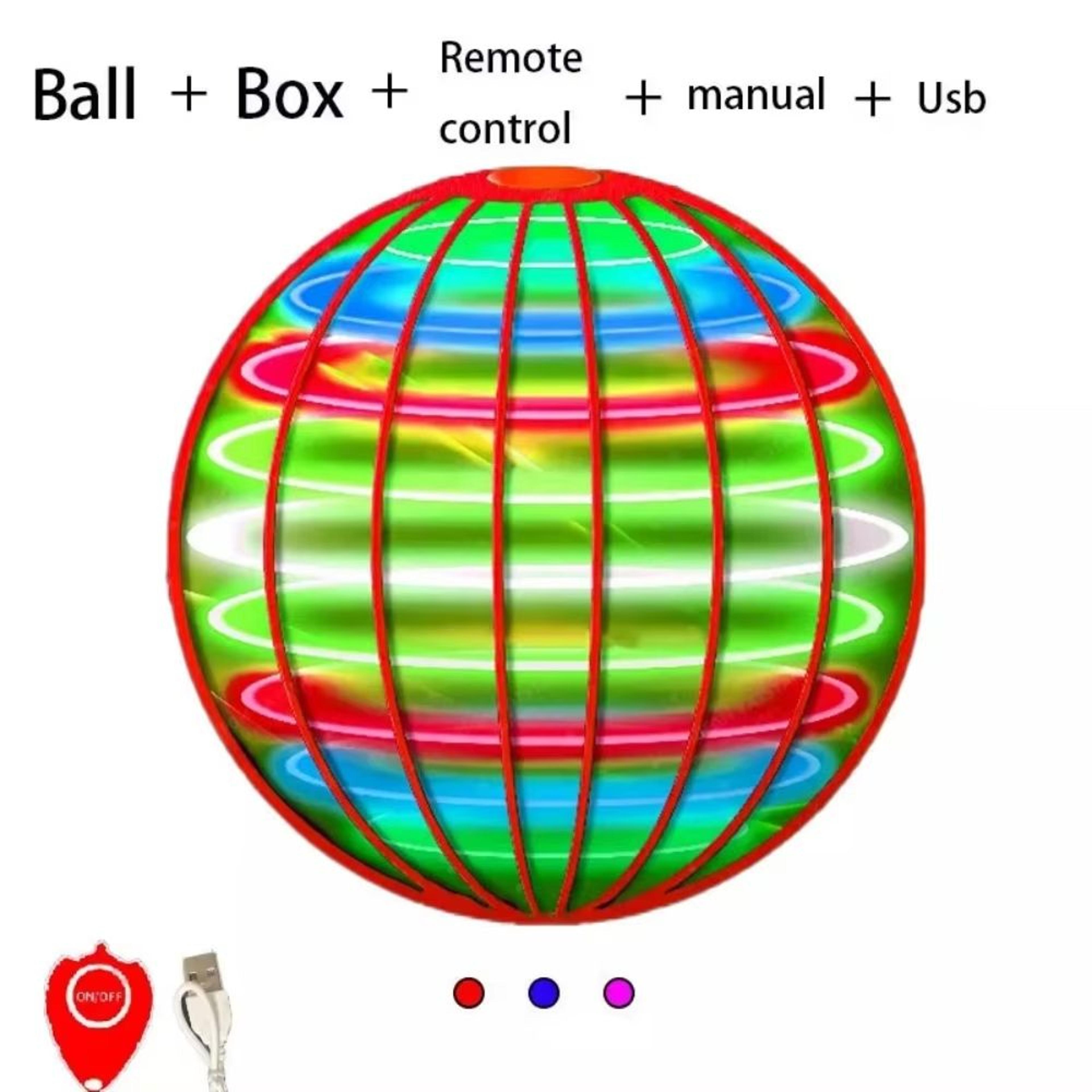Flying Hover Orb Toy With LED Lights Boomerang Spinner Ball 8