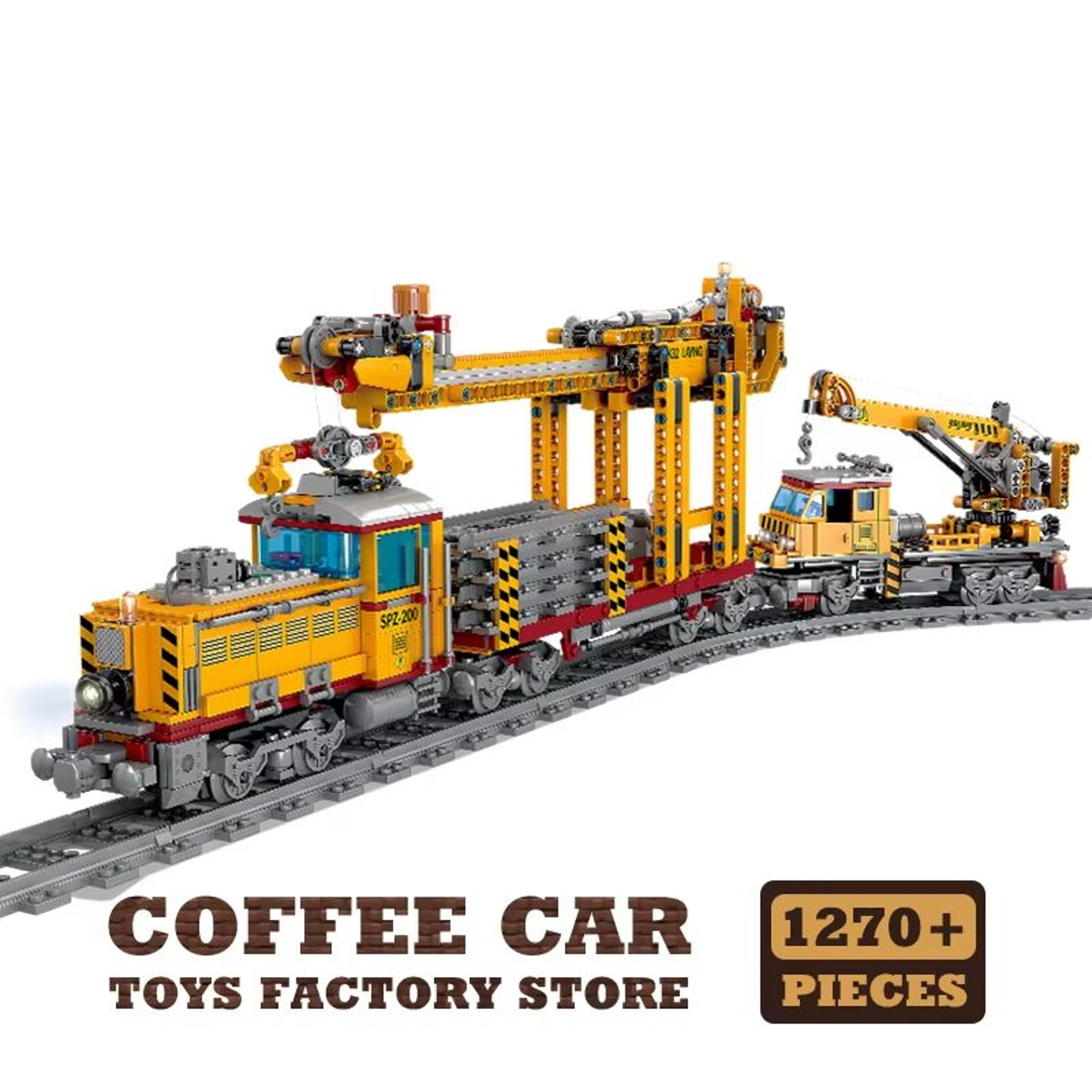 Technical City Power MOC Train Bricks Set With Railway Track And Locomotive 8