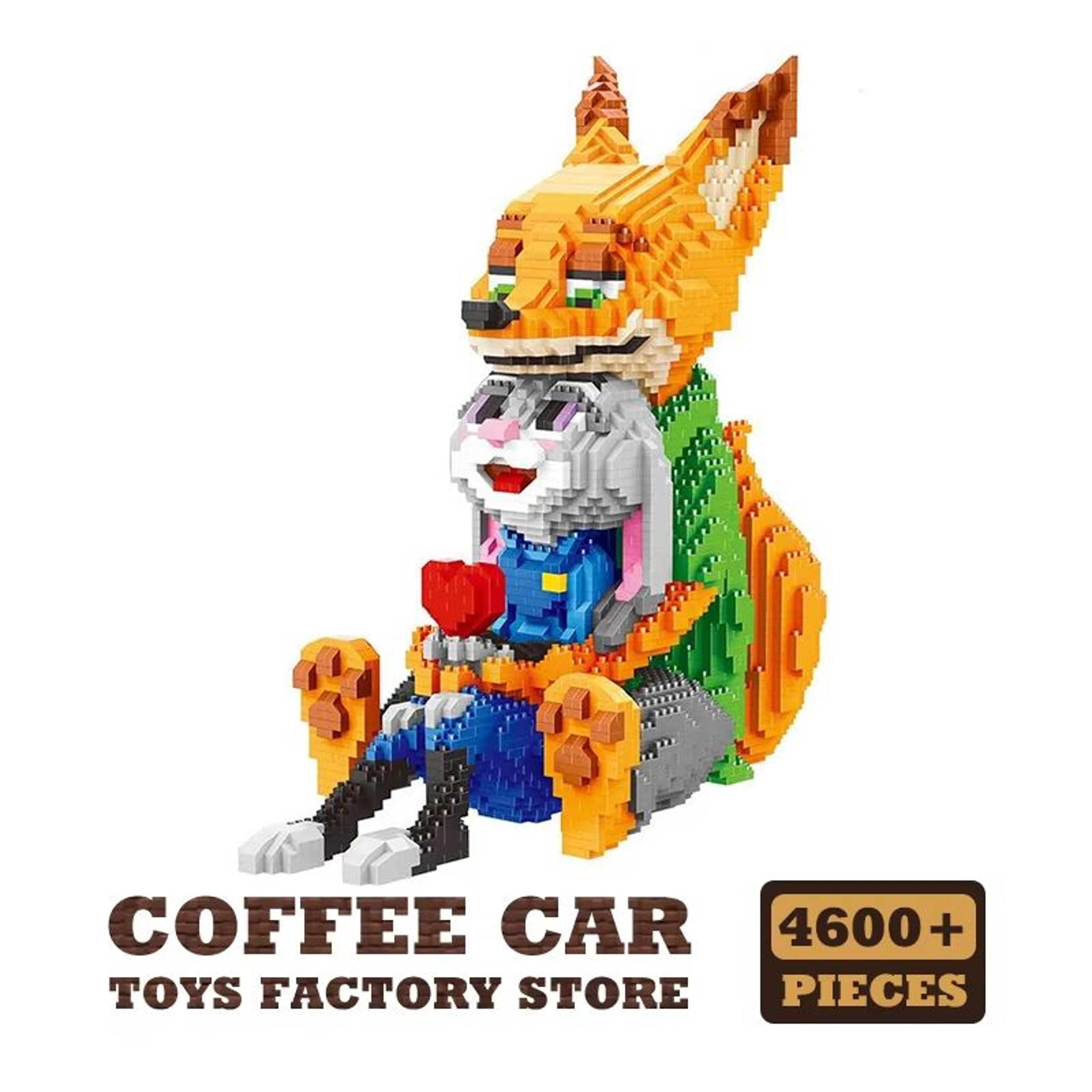 Judy  Nick Diamond Building Blocks MOC Set Cartoon Fox And Rabbit Figures 8