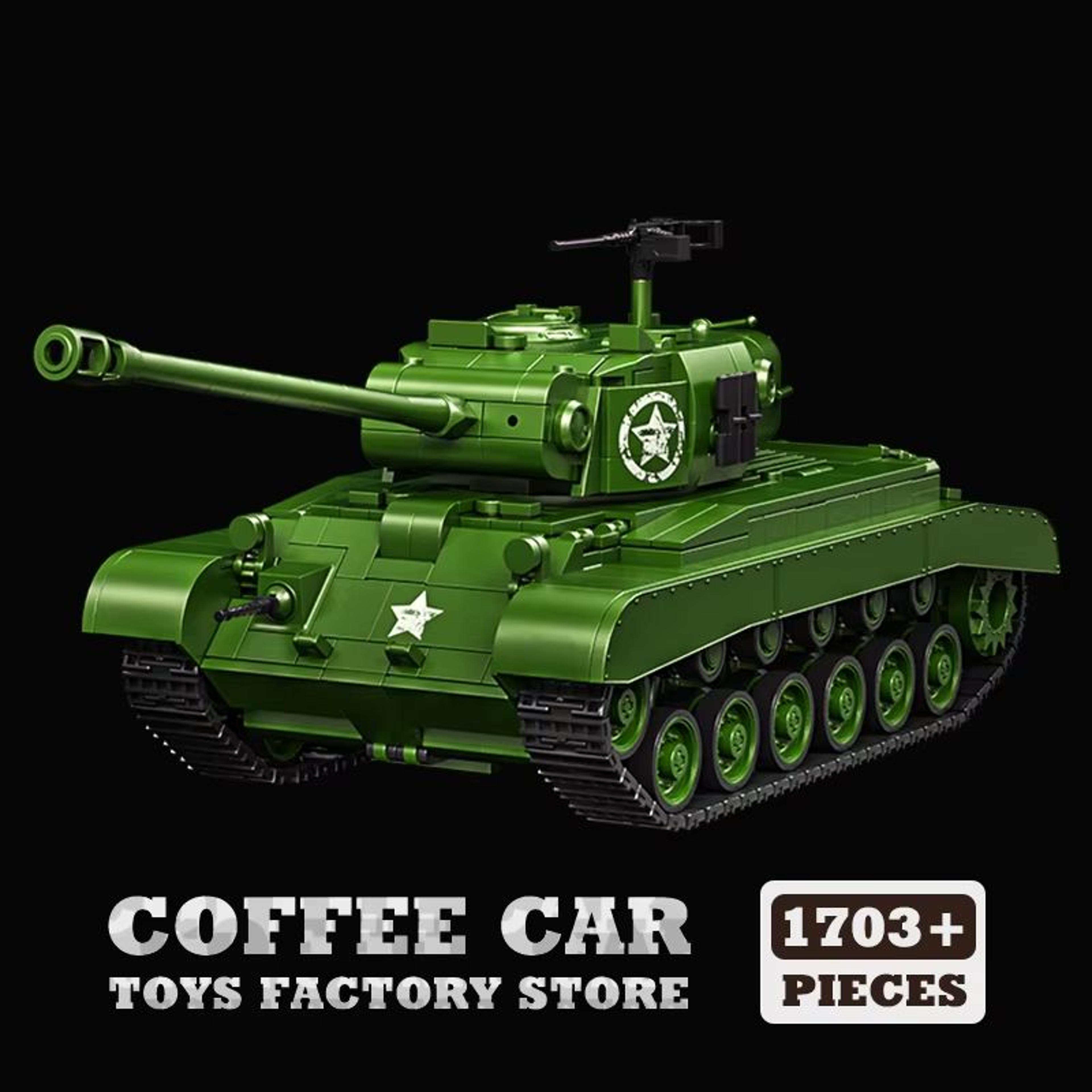 WWII US Army M4 Tank Building Blocks Set Military Model Puzzle Toy 7
